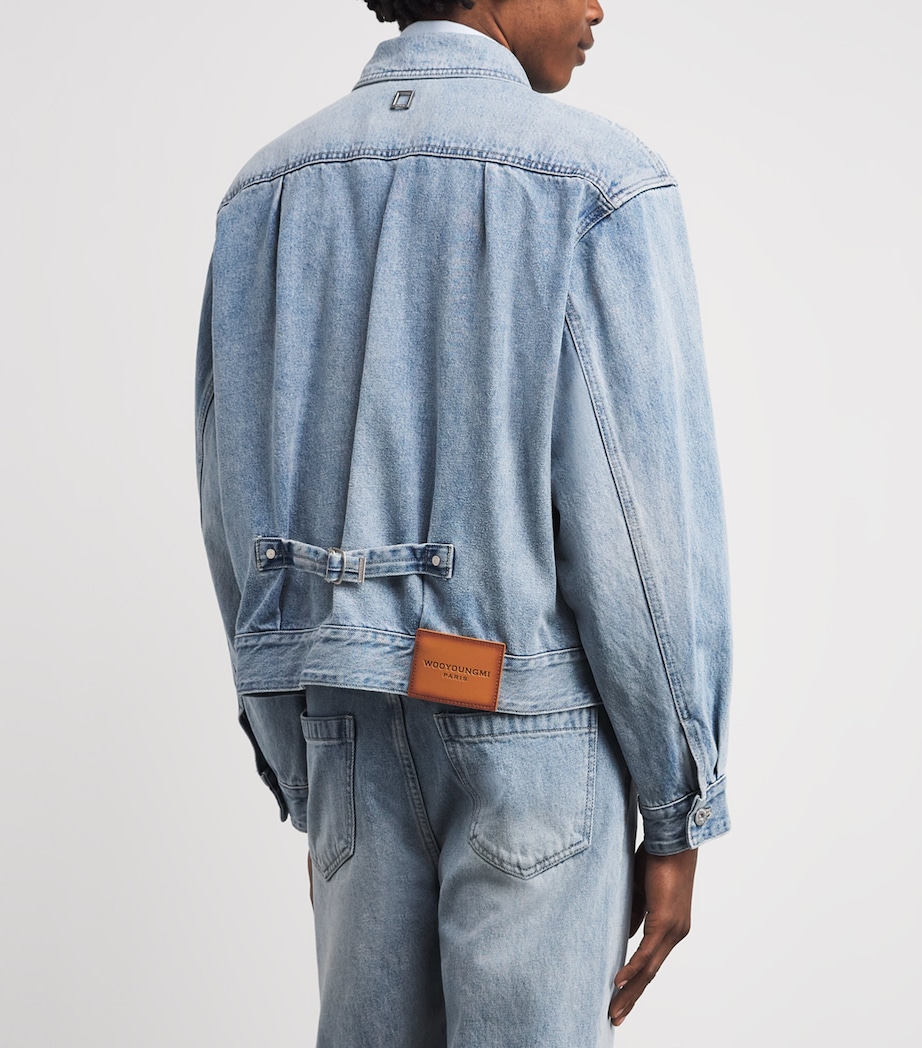 Wooyoungmi Mens Denim Trucker Jacket Blue Image 5