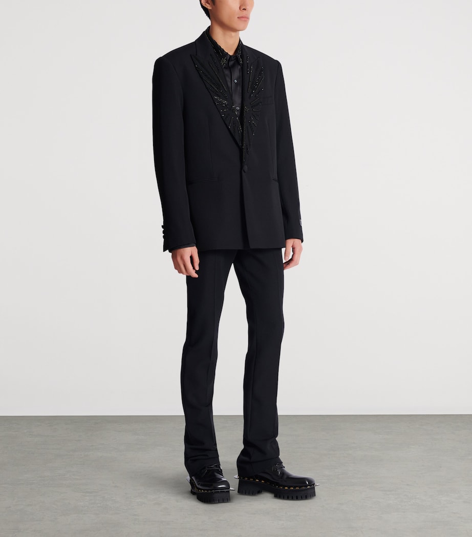 Wool Embellished Blazer EAP NOIR/NOIR Image 2