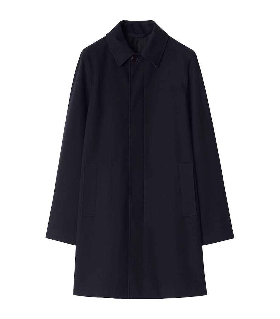 Burberry Mens Cashmere Mid-Length Car Coat Navy Image 1