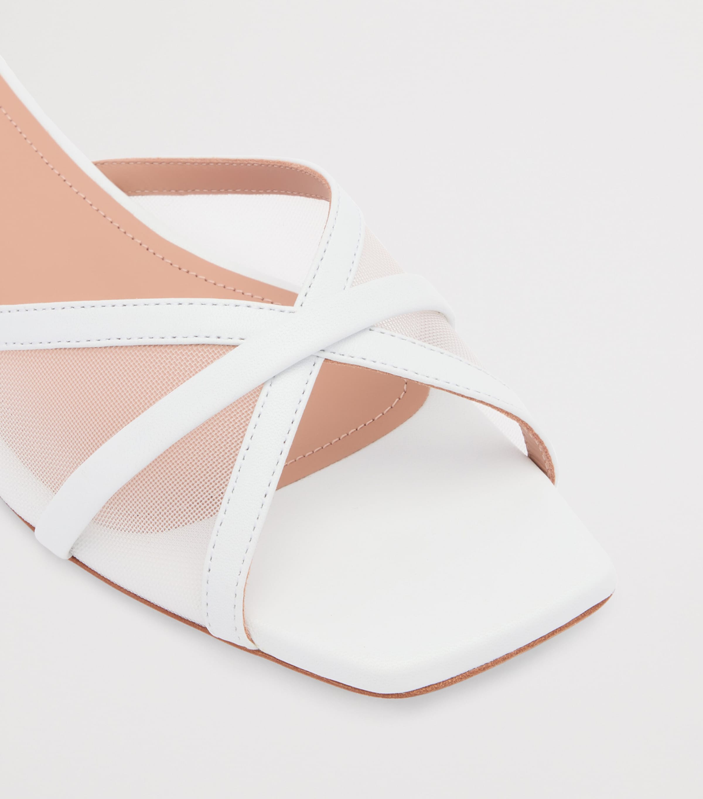 Mesh Perla Flat Sandals WHITE Image 5