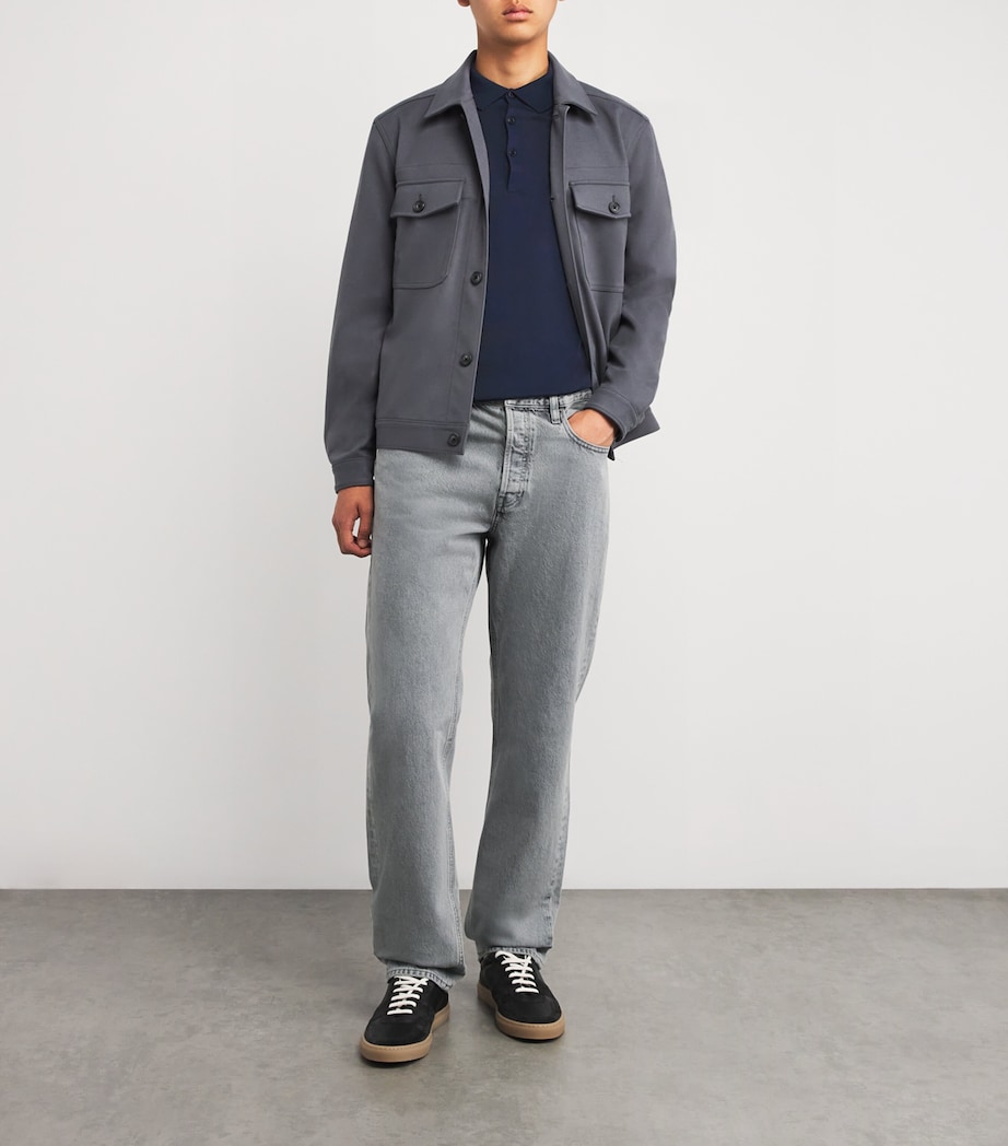 Cotton-Cashmere Elias Polo Shirt ECLIPSE Image 2