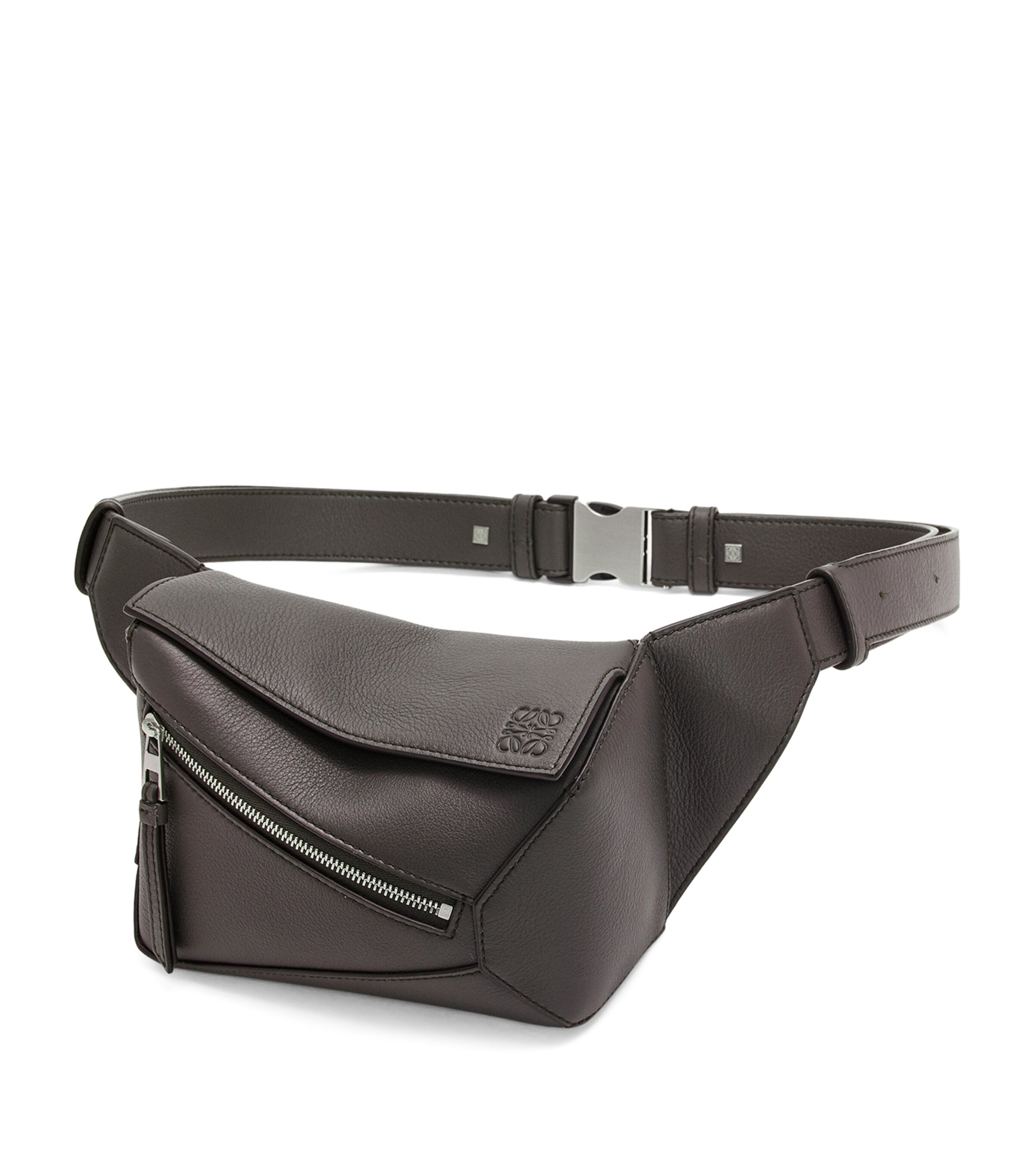 Mini Leather Puzzle Belt Bag DARK GREY Image 5