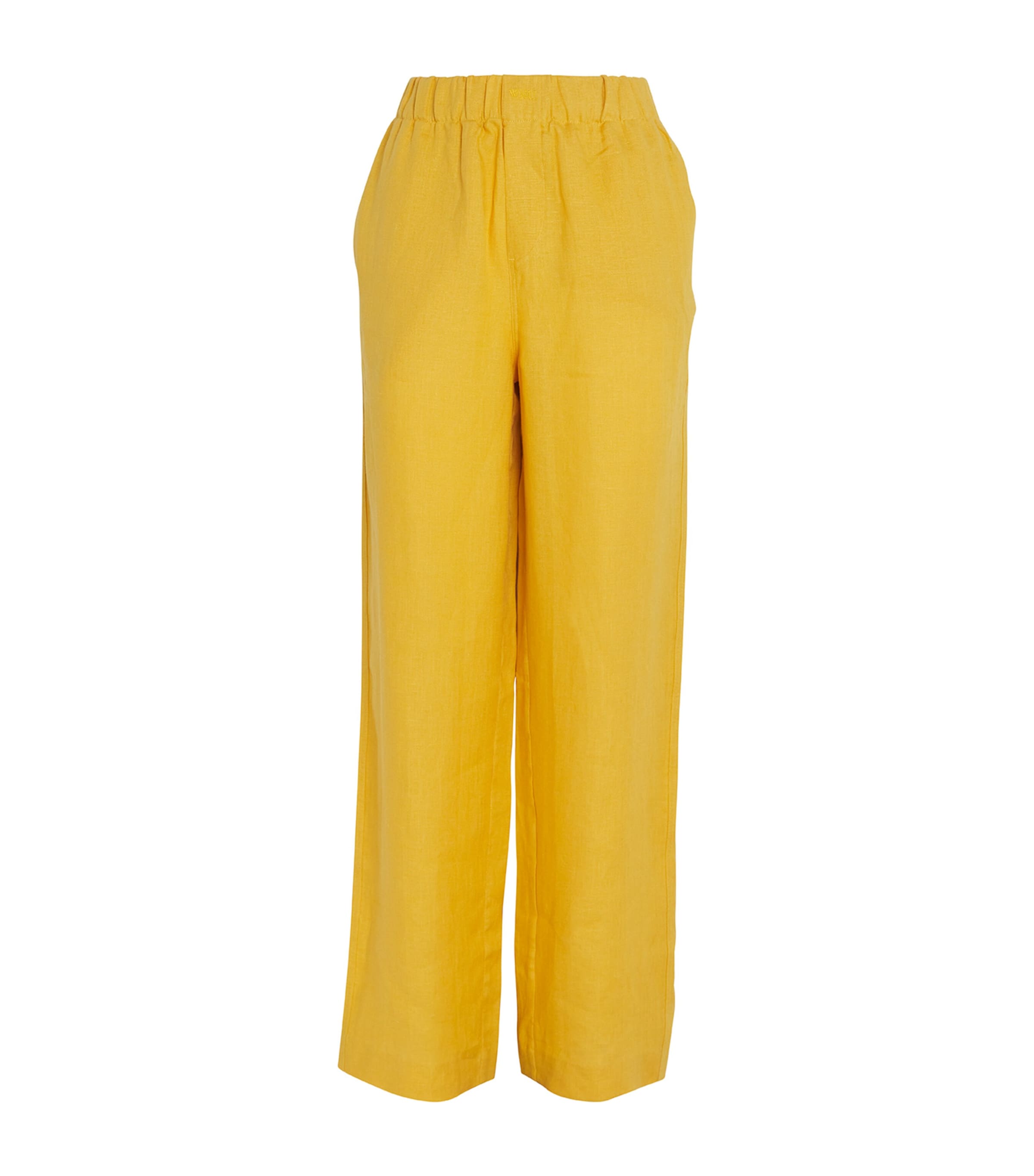 Shop With Nothing Underneath Linen The Palazzo Trousers In Yellow