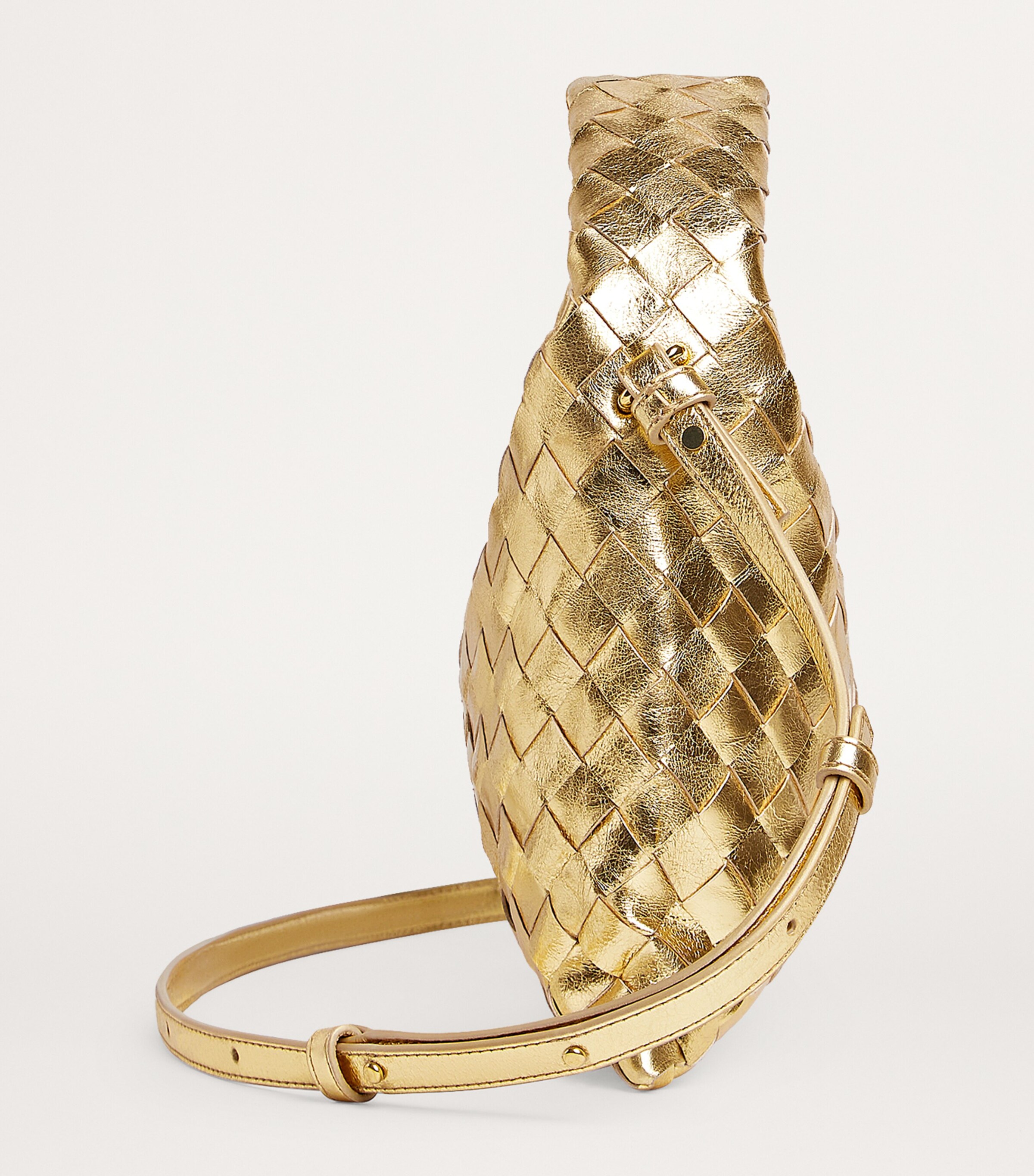 Bottega Veneta Mini Lambskin Hop Top-Handle Bag Image 6