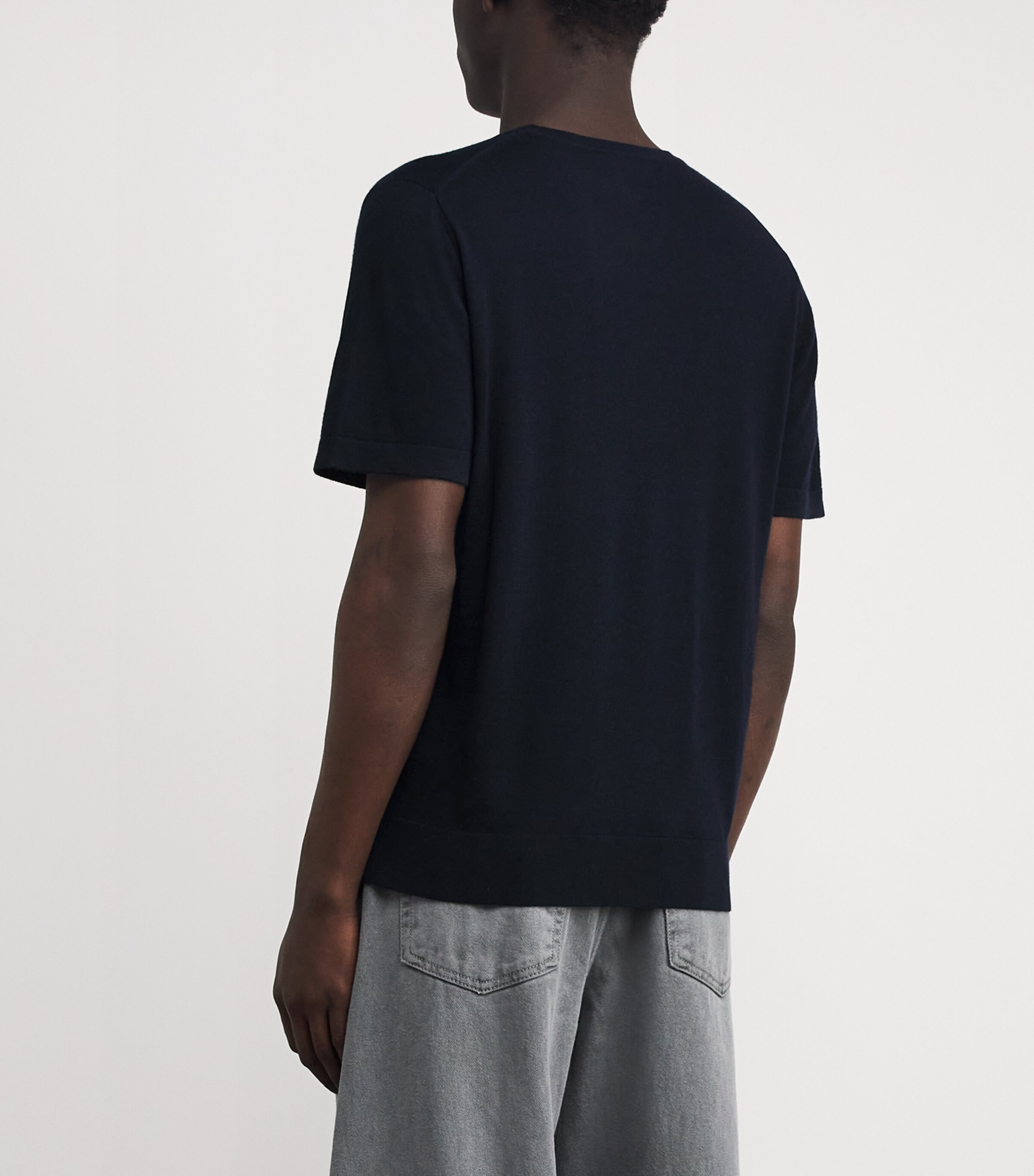 Merino Wool-Cashmere T-Shirt 403CBL COASTAL Image 4