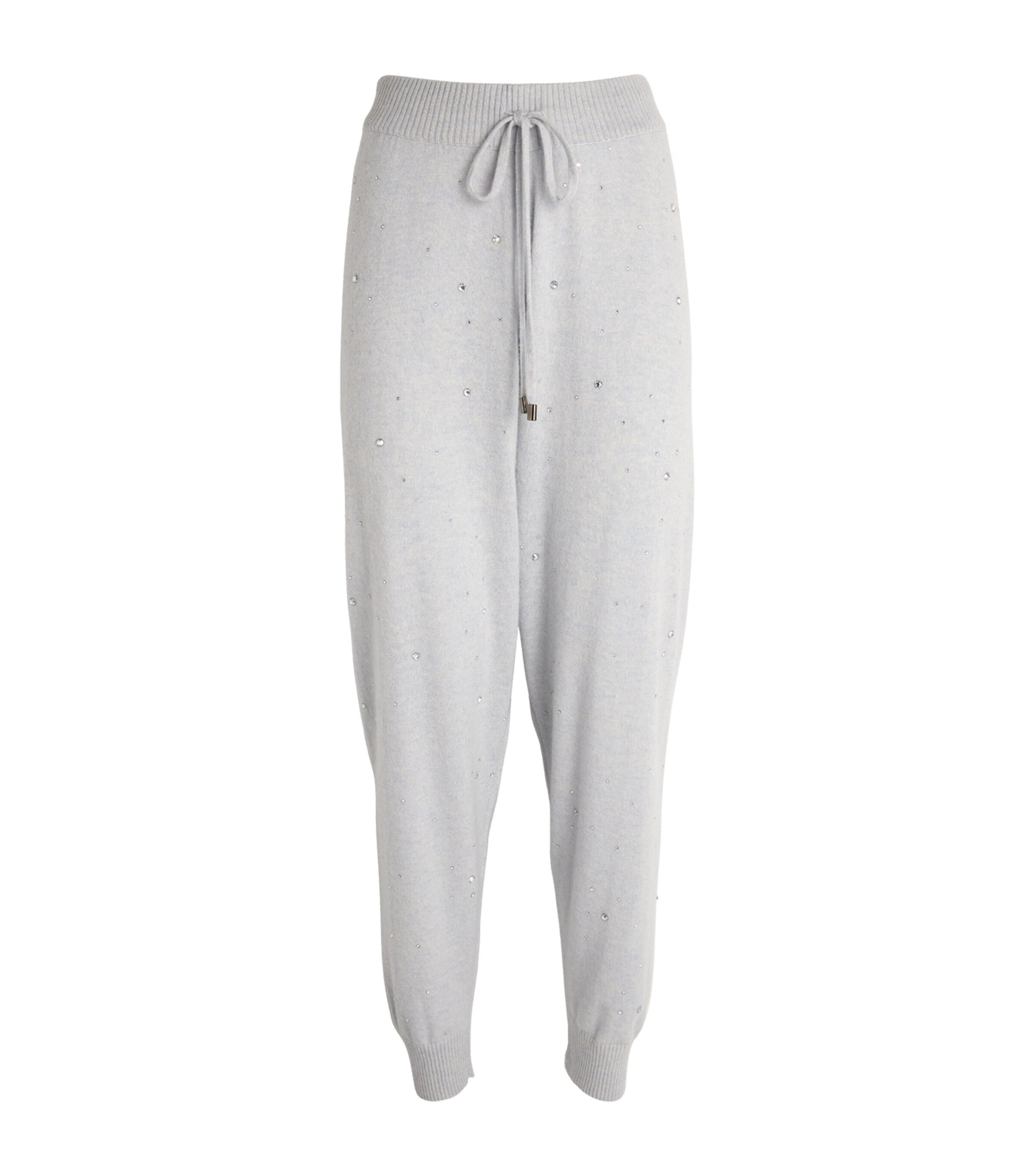 Shop William Sharp Cashmere Crystal-embellished Sweatpants In Blue