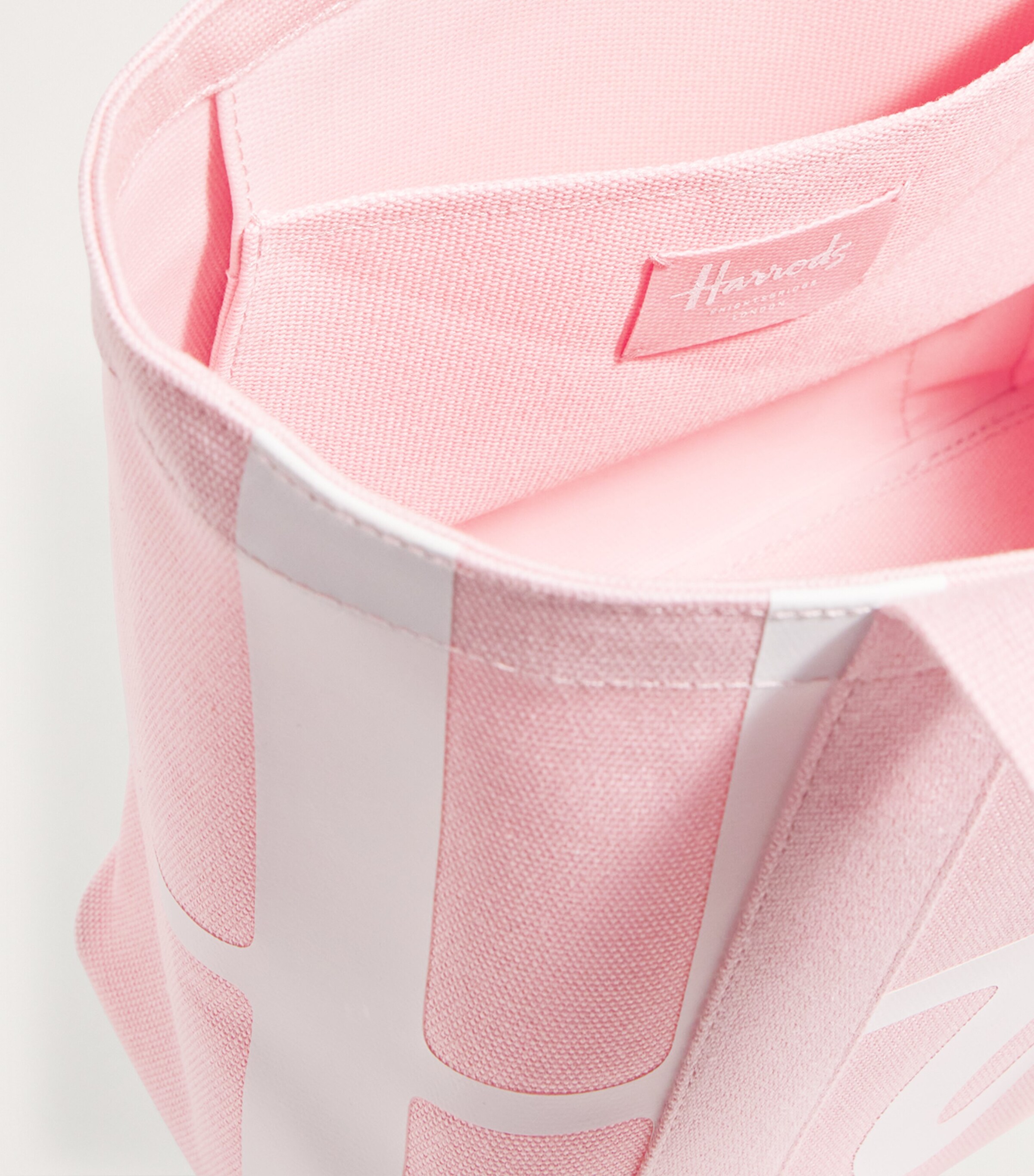 Mini Cotton Logo Tote Bag LIGHT PINK Image 4