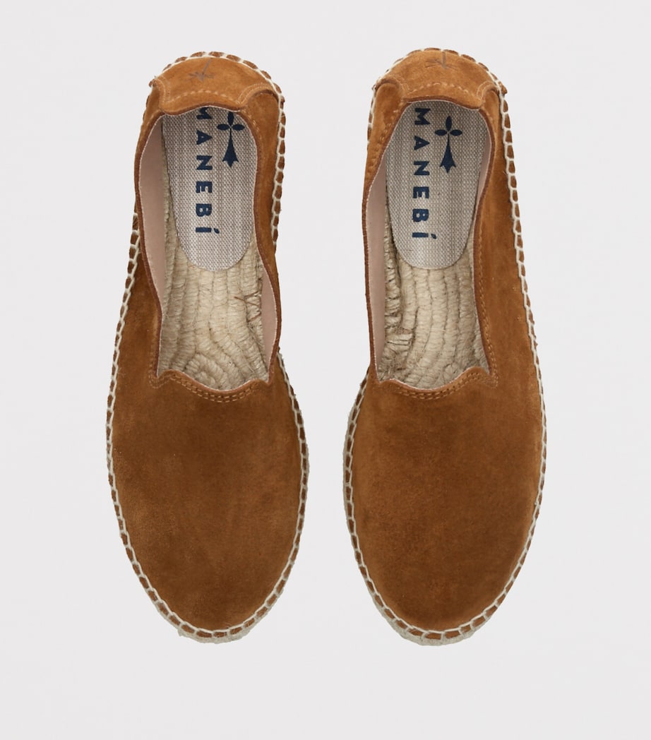Manebi Suede Hamptons Espadrilles Mid Brown Image 4