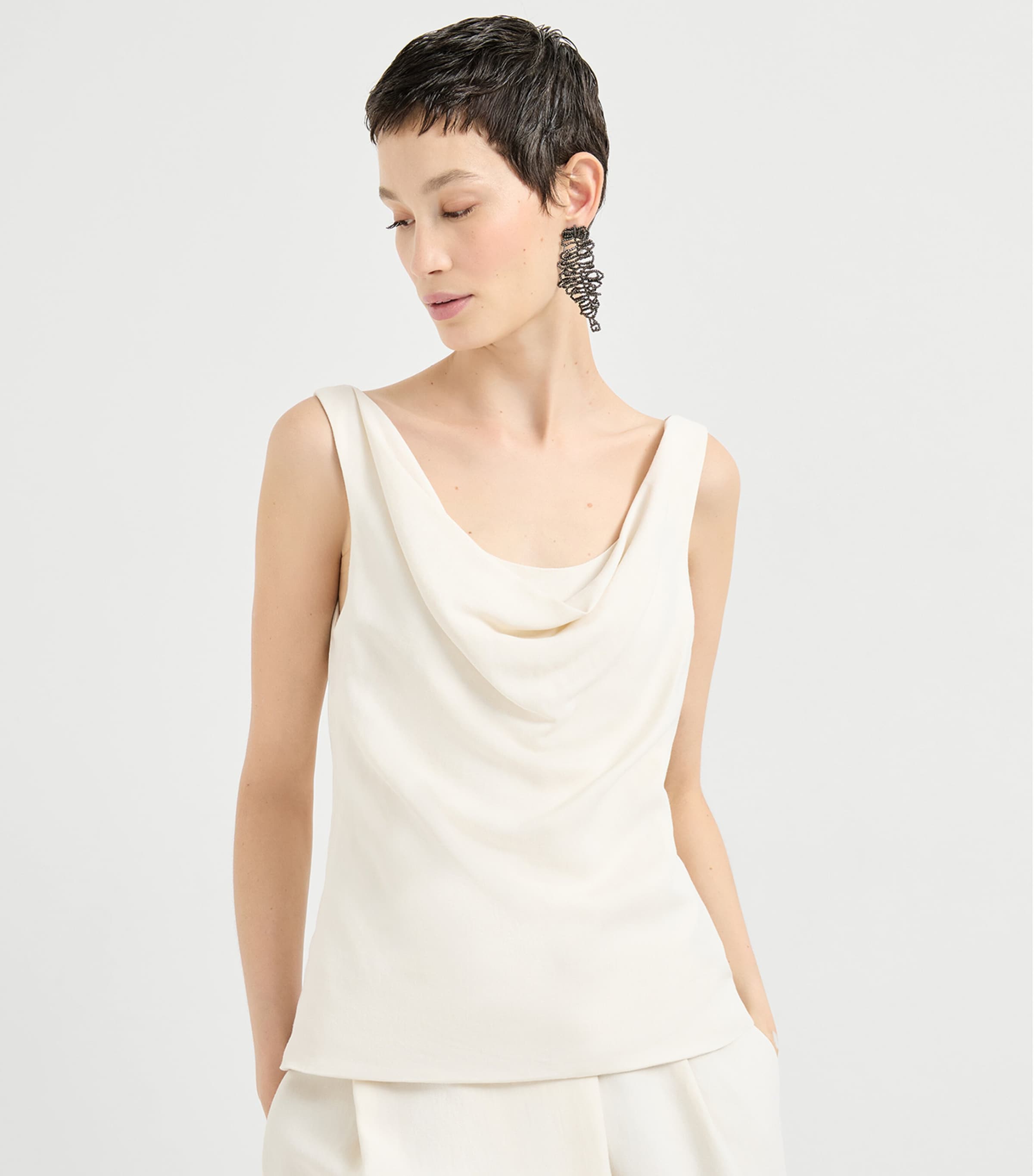 Twill Draped Top C579 Image 3