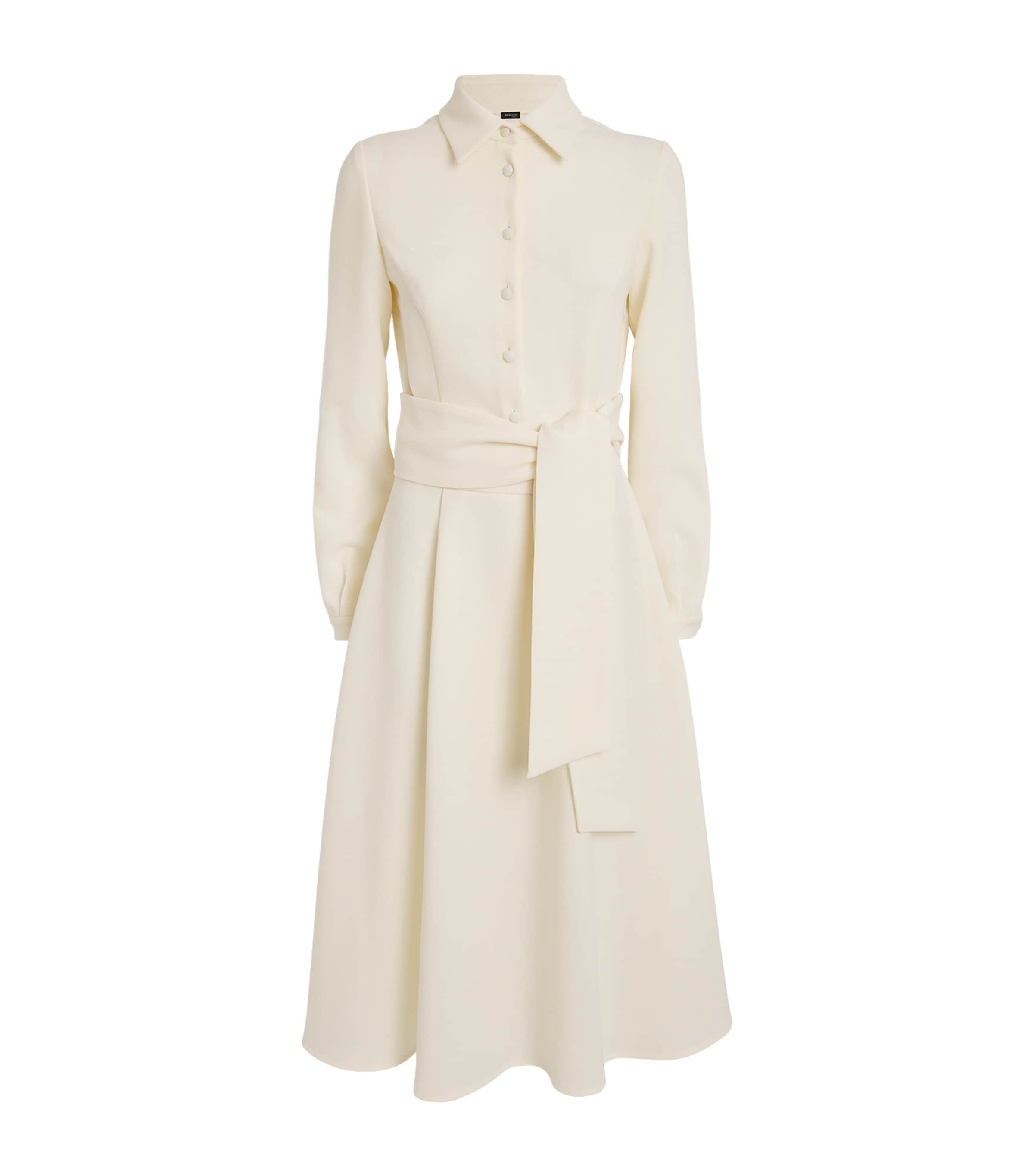 KITON WOOL TAILORED MIDI DRESS