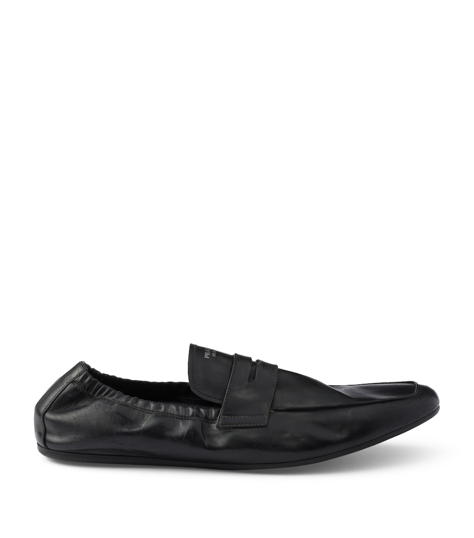 Antiqued Leather Shuffle Loafers F0002 Image 1