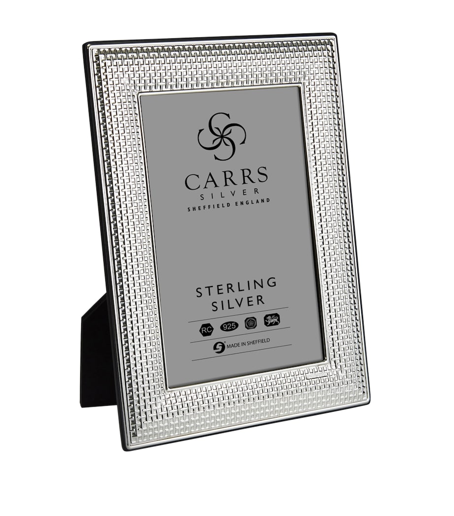 Sterling Silver Cross Stitch Photo Frame (7"x5") SILVER Image 1