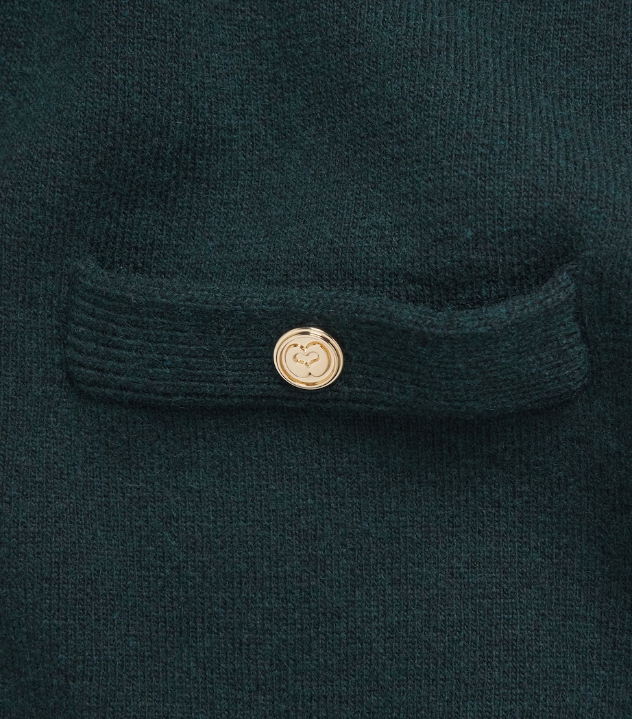Maje Womens Knit Mini Dress and Sweater Bottle Green Image 8