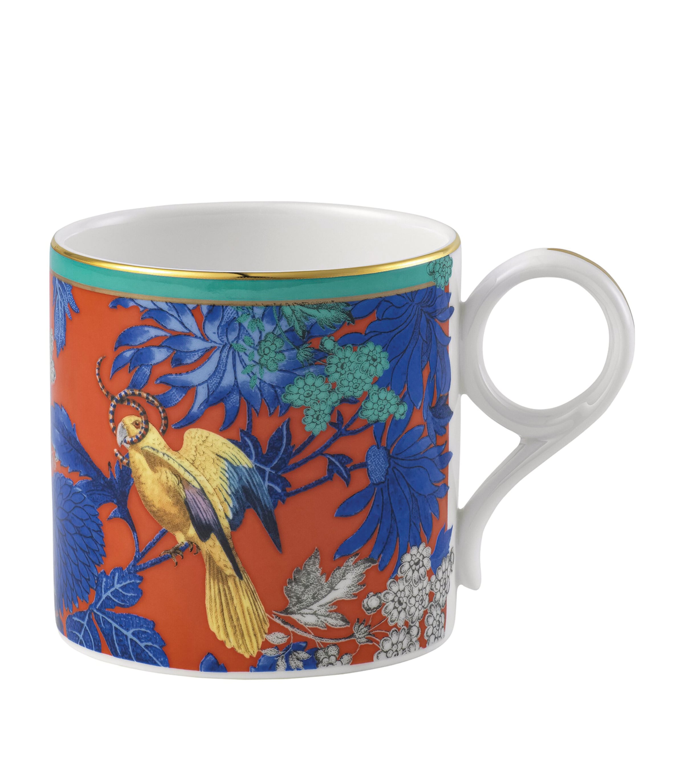 WEDGWOOD WONDERLUST GOLDEN PARROT MUG 