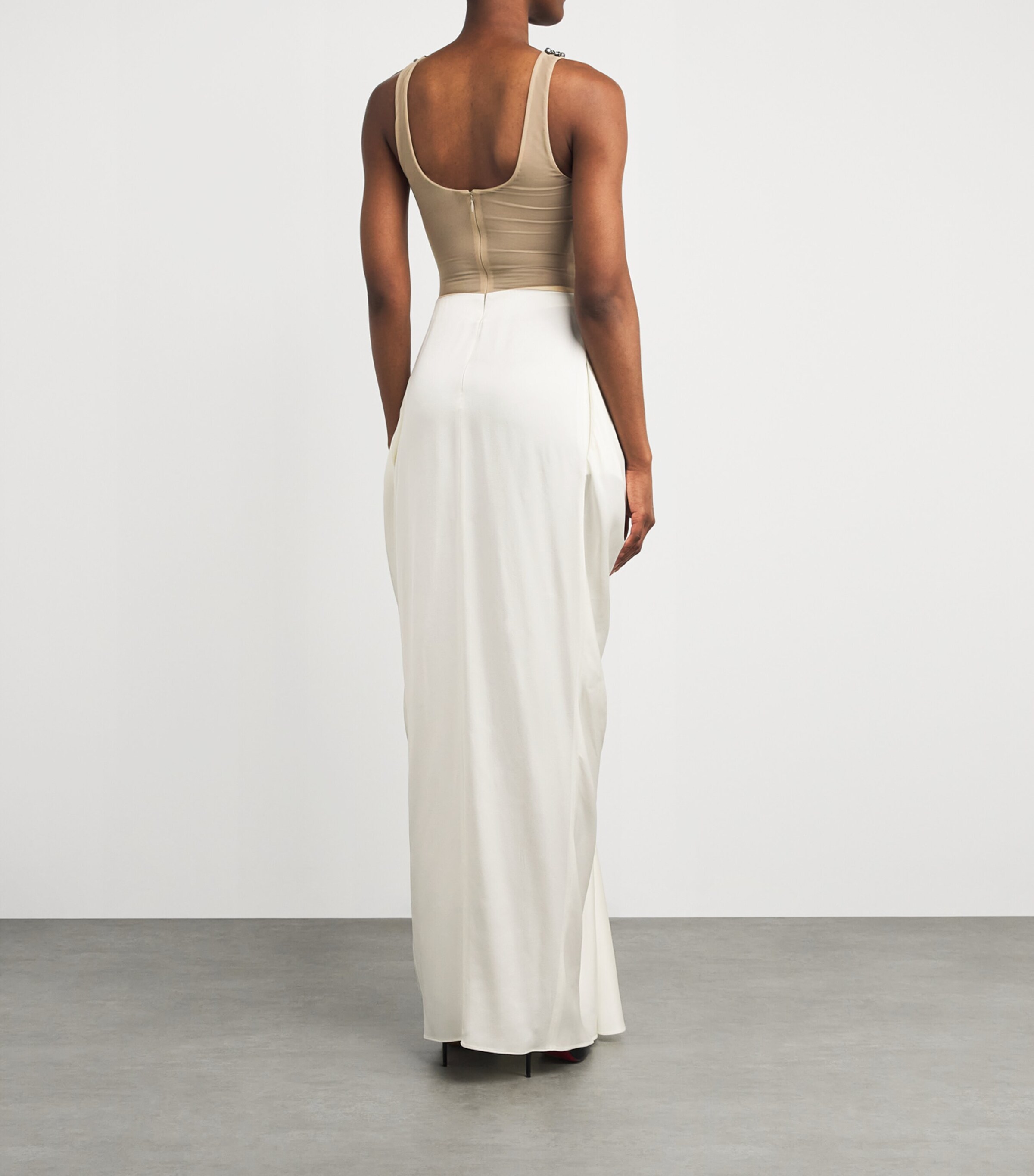 Stella McCartney Satin Crystal Maxi Dress | Harrods UK