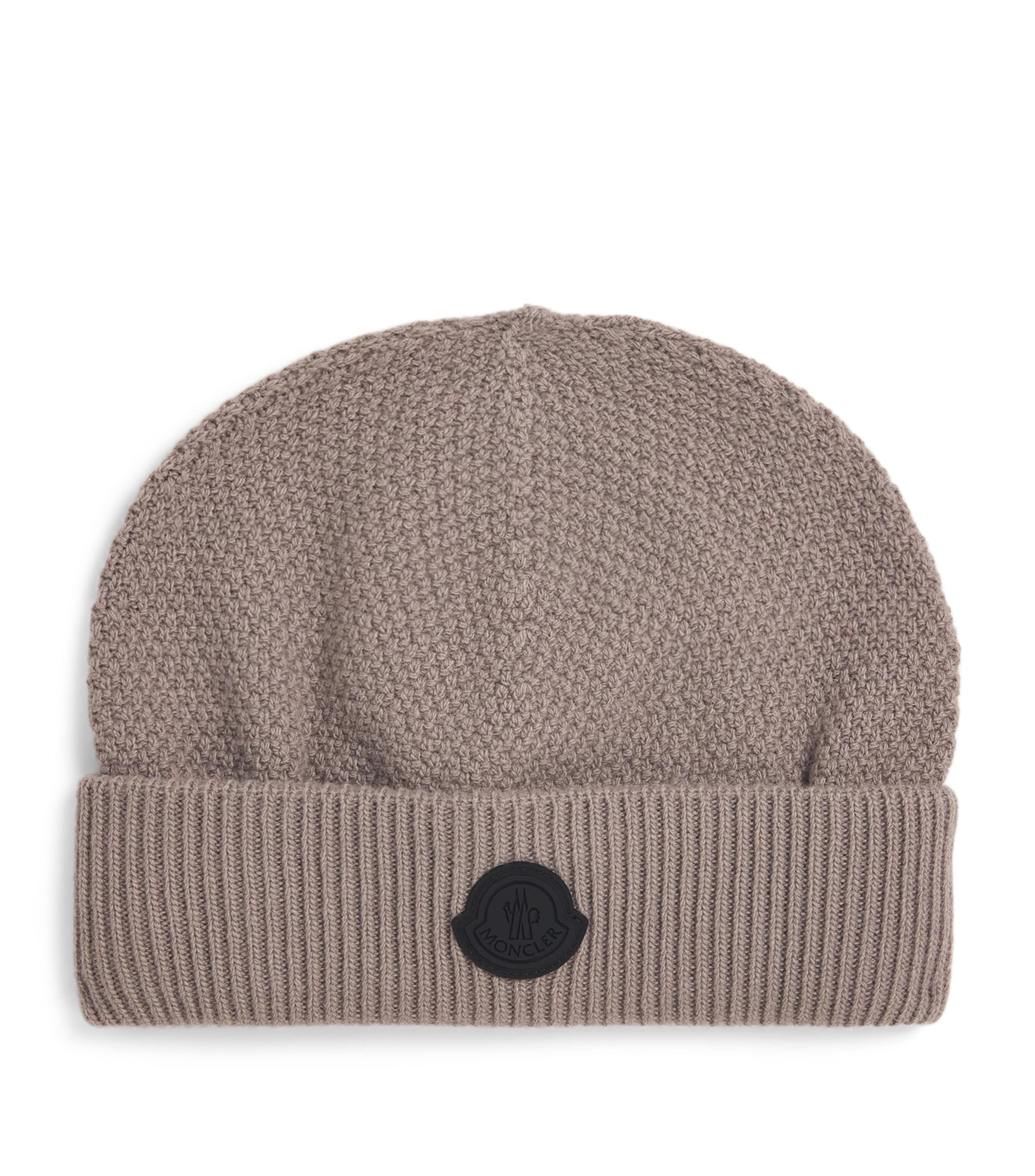 Shop Moncler Wool-cashmere Beanie In Brown