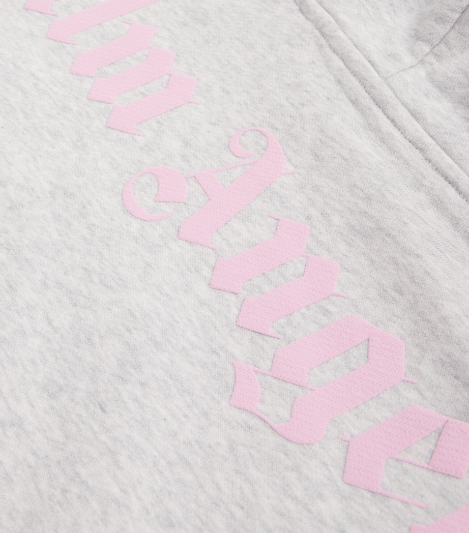 Cotton Classic Logo Hoodie (4-12+ Years) 083BGREY-ROSE PINK Image 4