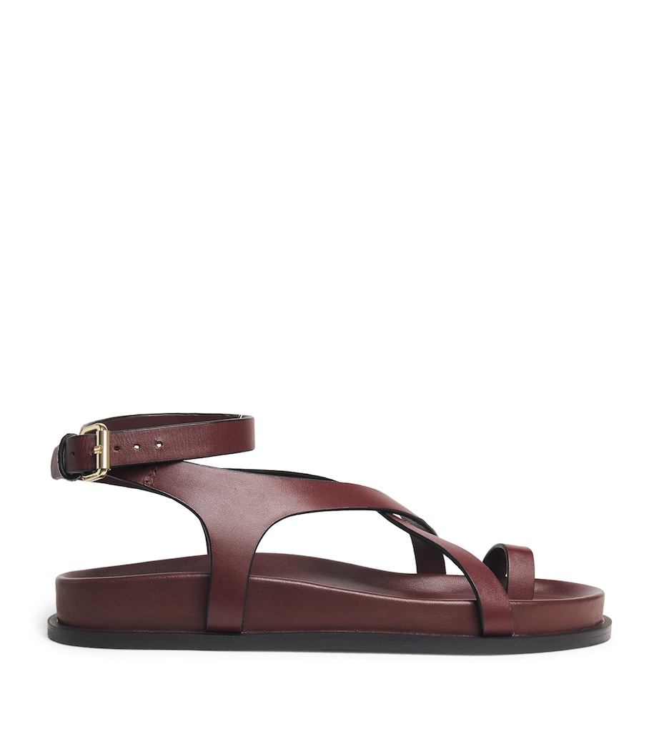 Leather Jalen Slim Sandals MERLOT Image 1
