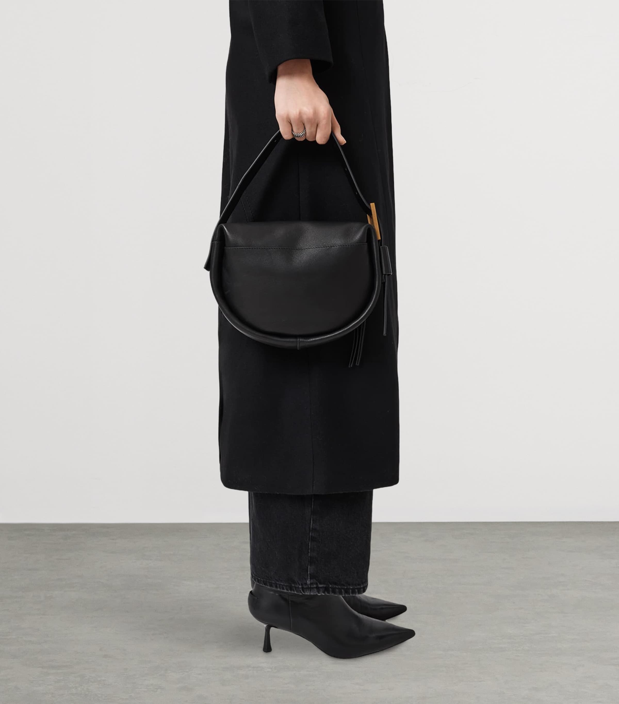 Mini Leather Noemie Shoulder Bag BLACK Image 6