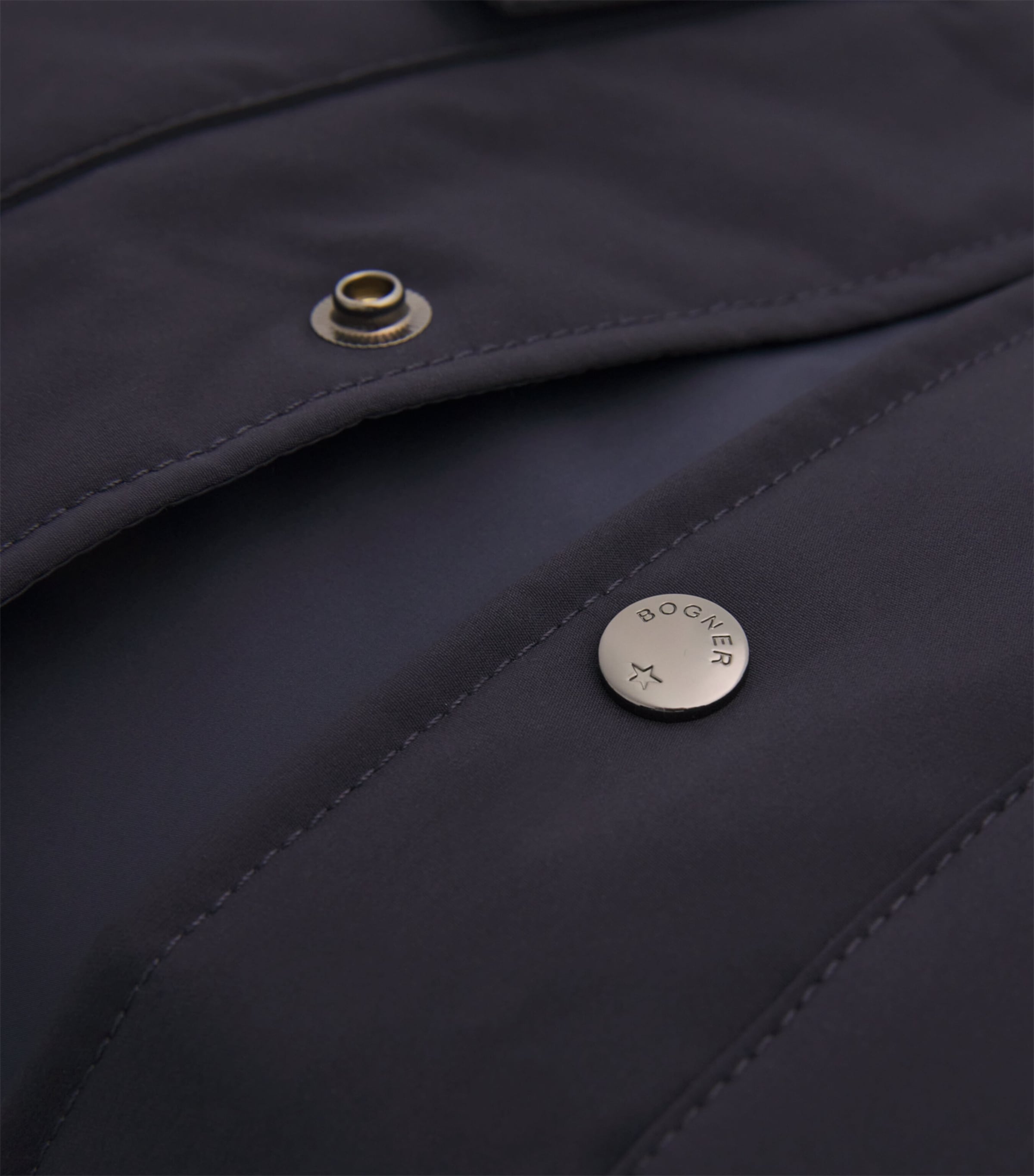 Water-Repellent Padded Olli Overshirt 464 NAVY Image 5