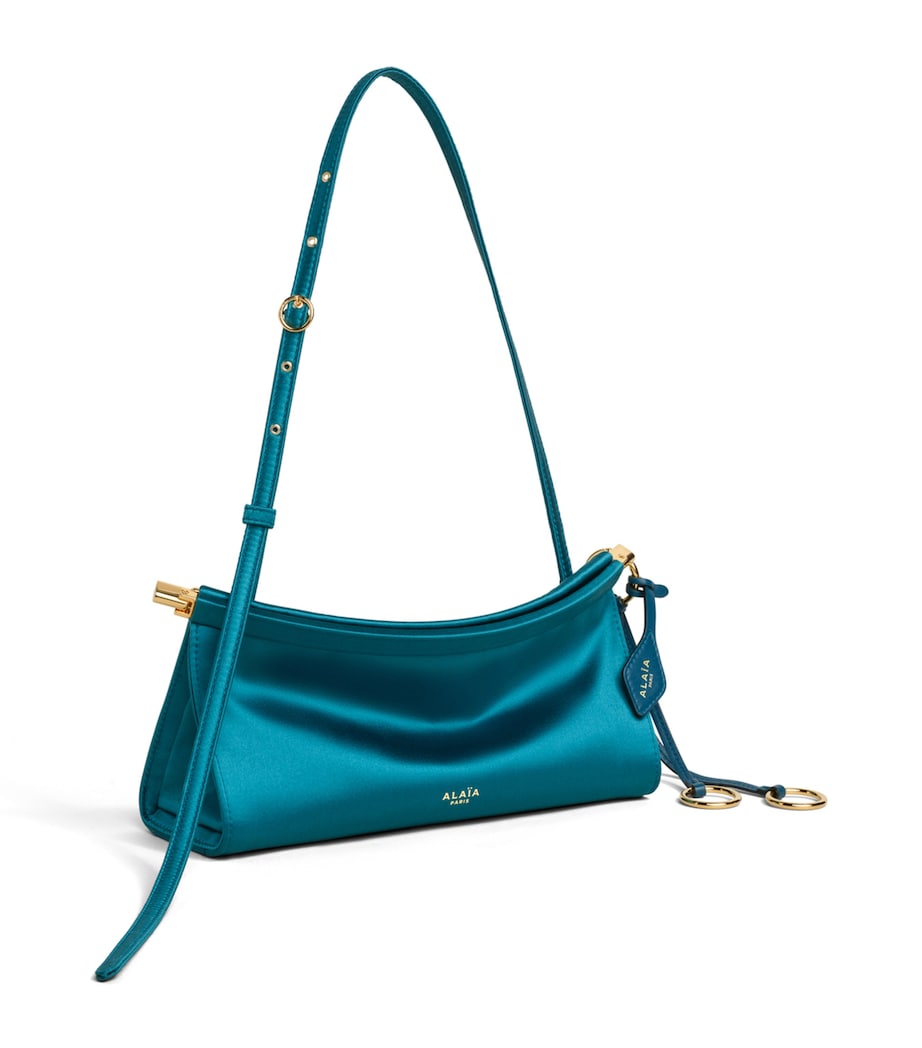 Alaïa Small Satin Le Click East West Shoulder Bag Emeraude Image 2