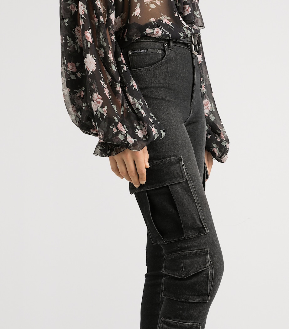 Cargo-Pocket Skinny Jeans S9001-COMB Image 4