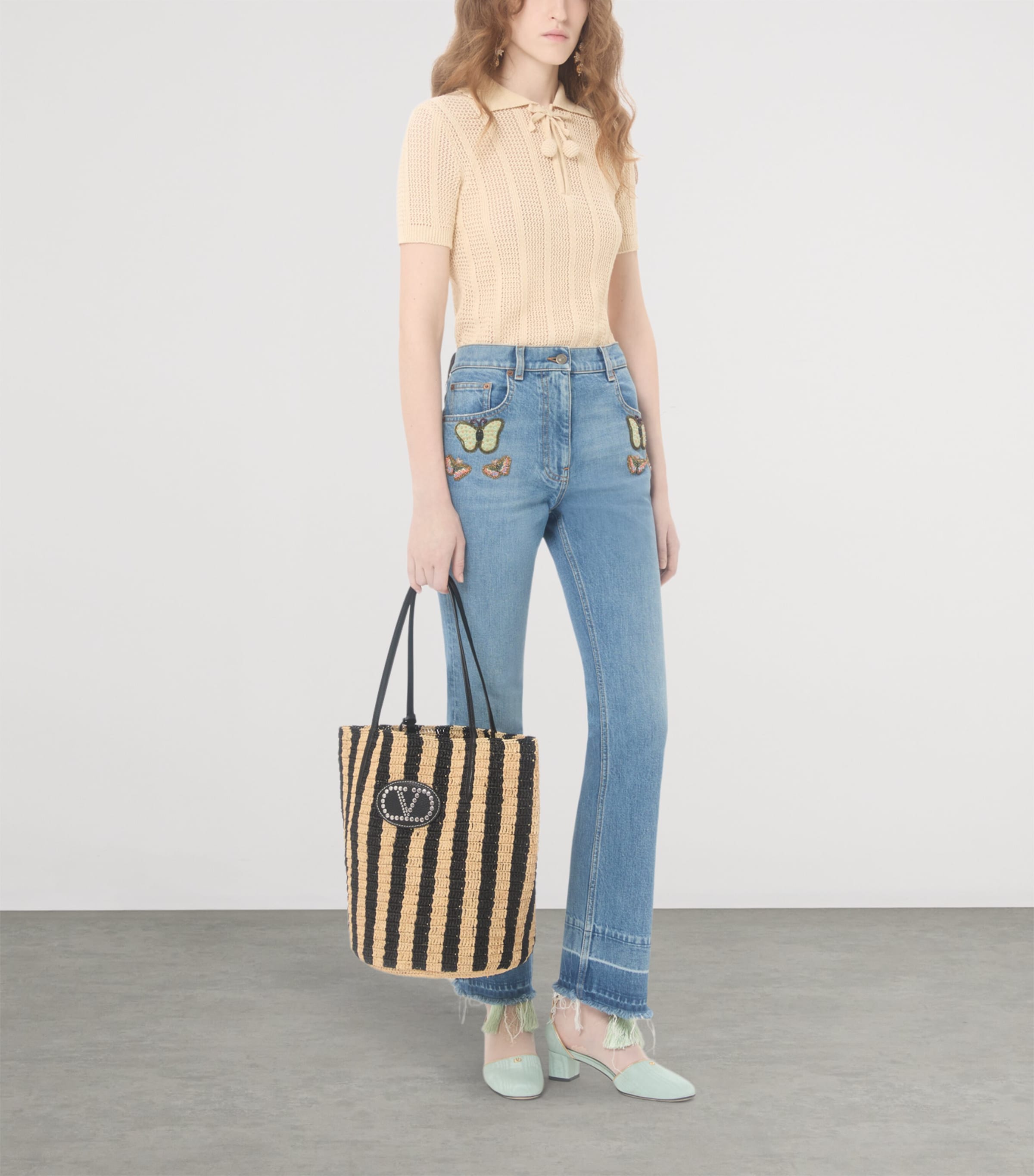 Valentino Garavani Raffia Bucket Bag Image 2