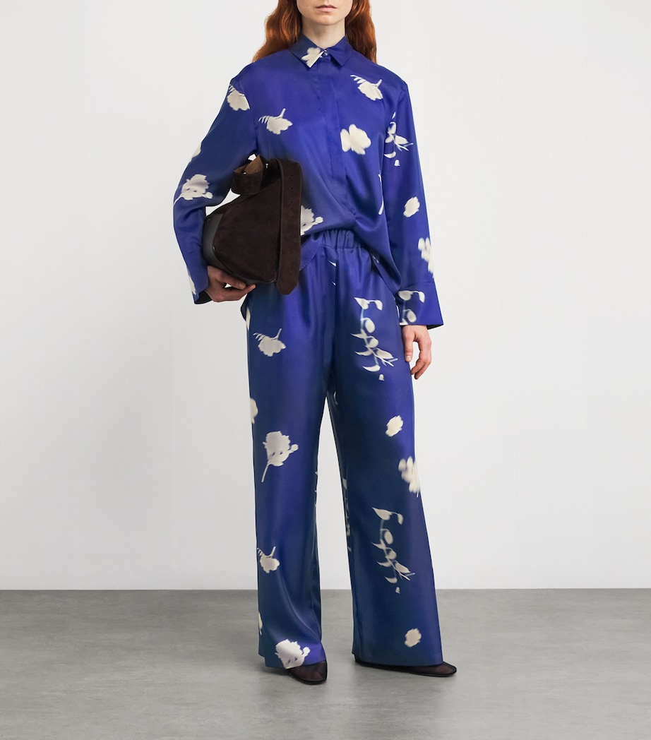 Silk Helga Trousers CHINA BLUE Image 2