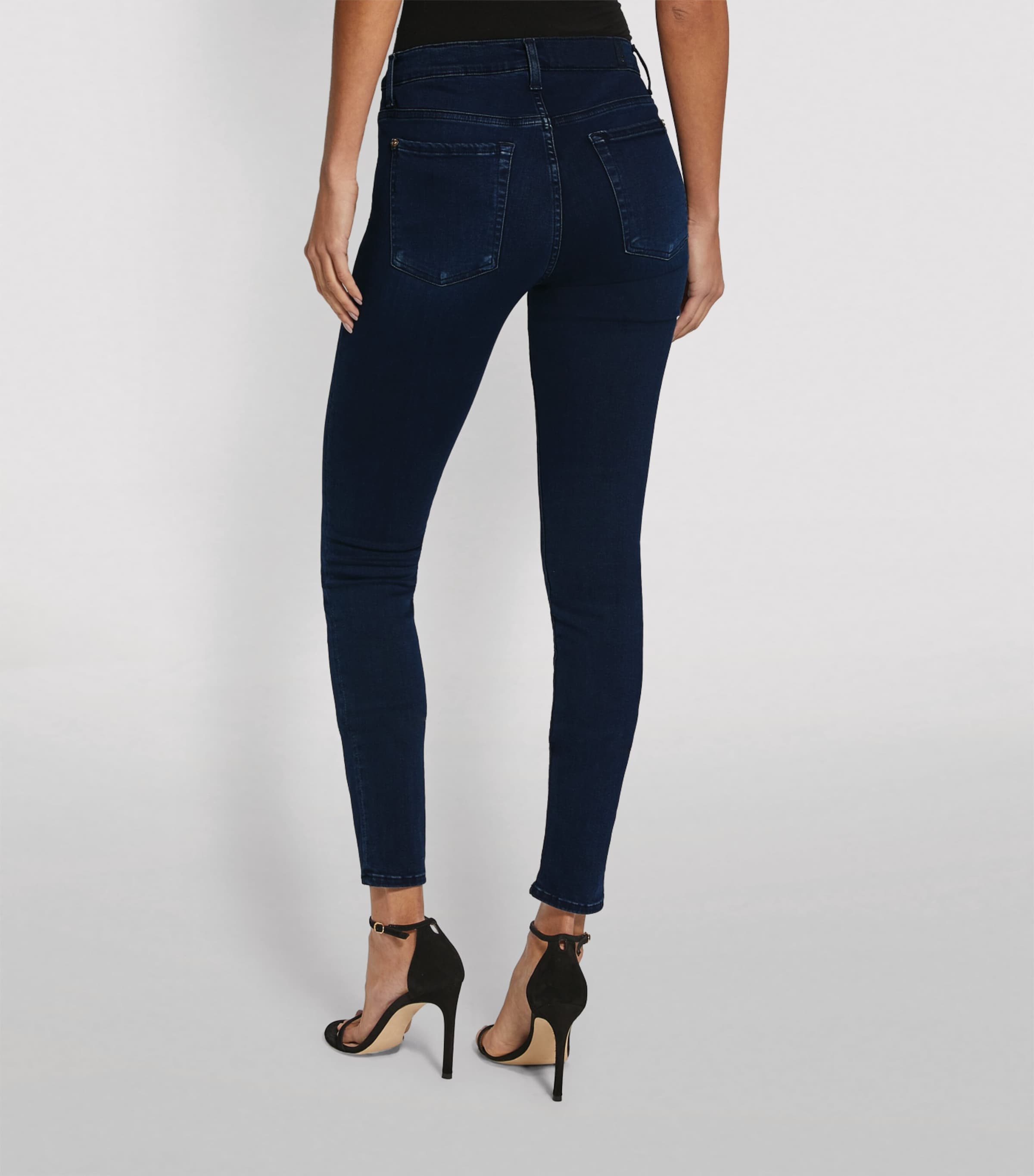 Slim Illusion Luxe High-Rise Skinny Jeans NAVY Image 4