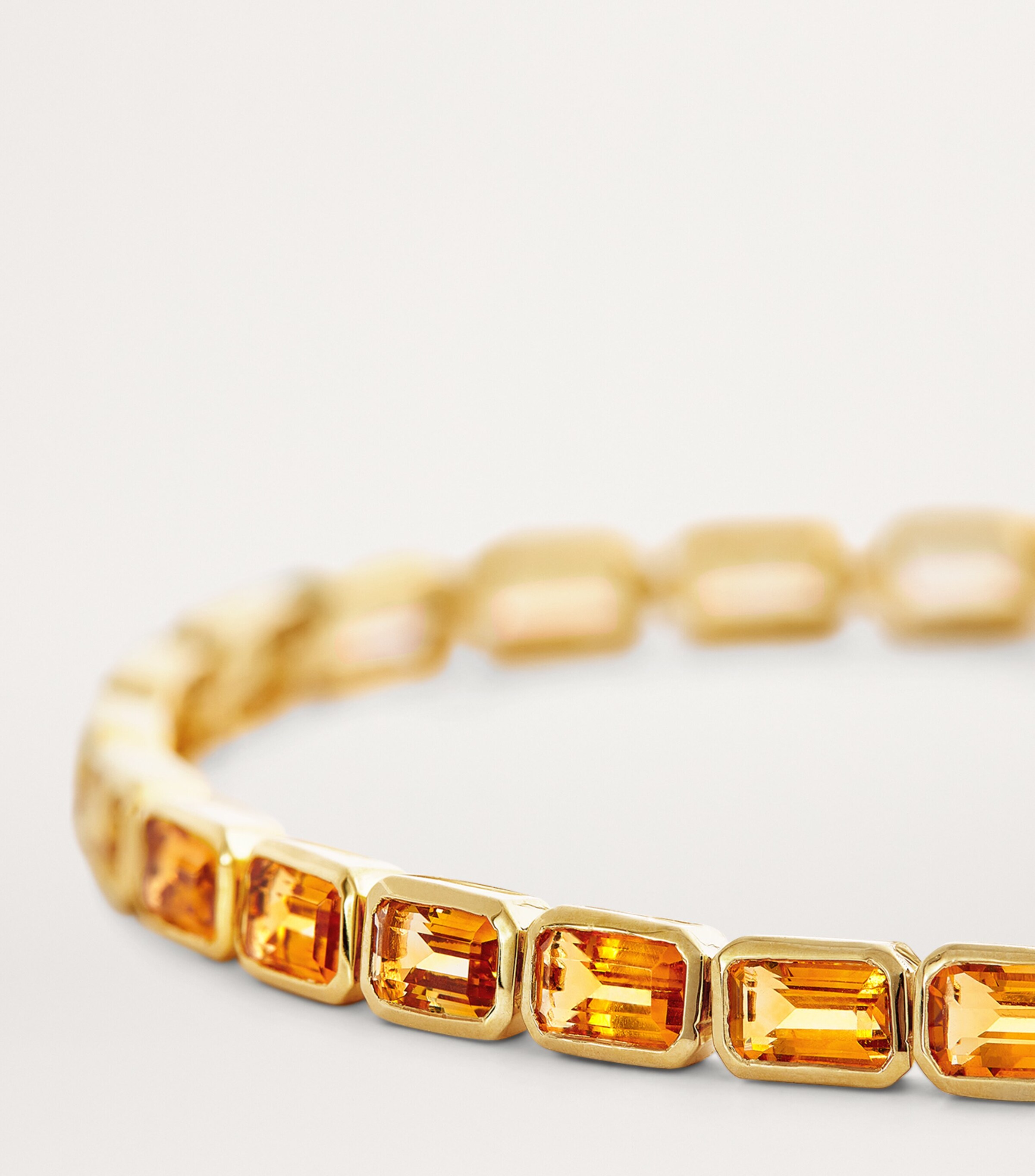 SHAY Yellow Gold, Sapphire and Citrine East West Tennis Bracelet Yellow Gold Image 4