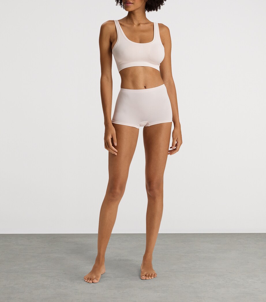 Hanro Womens Touch Feeling Padded Crop Top Melon Soda Image 5