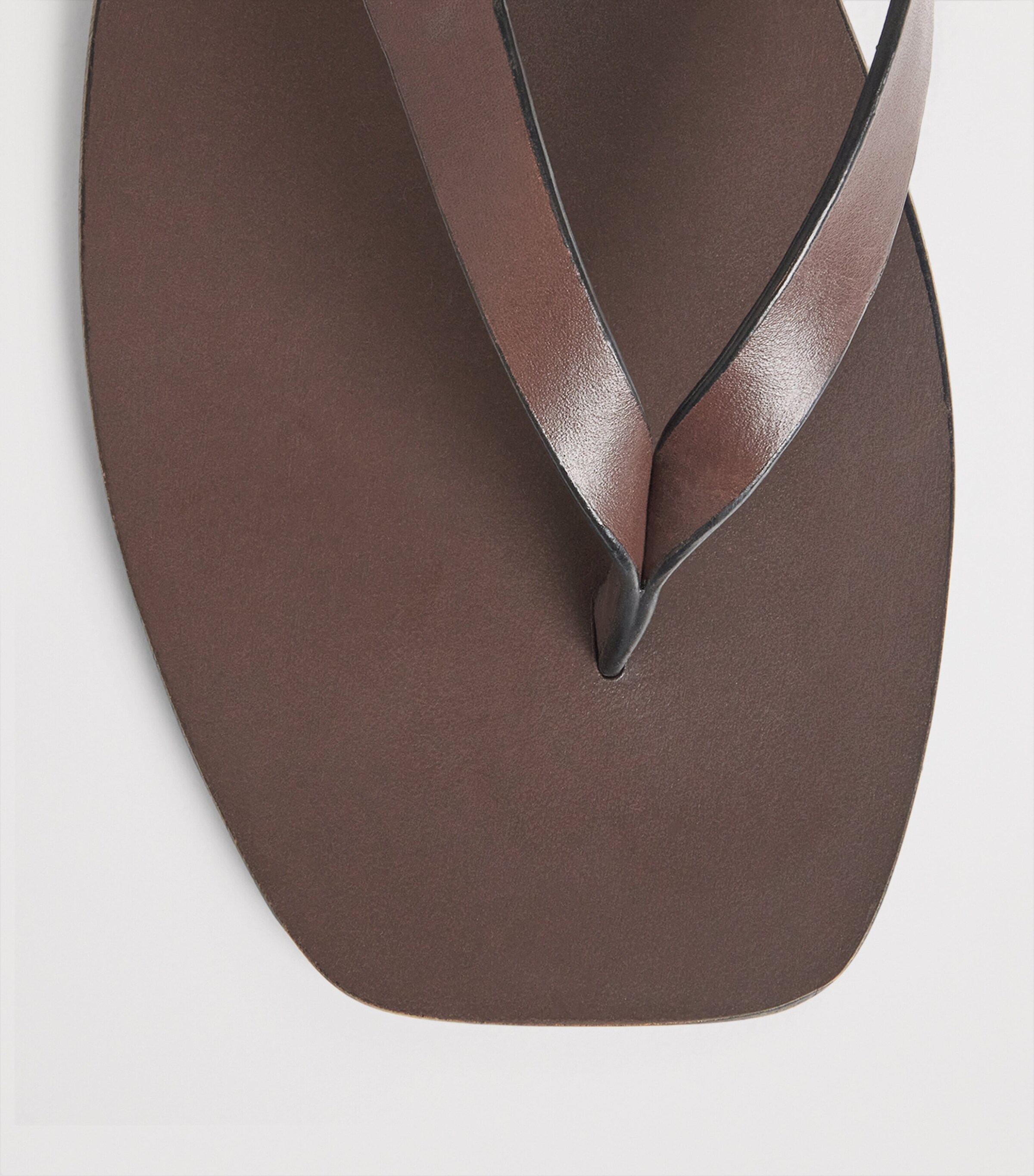 A.EMERY Leather Kinto Flip Flops Walnut Image 6