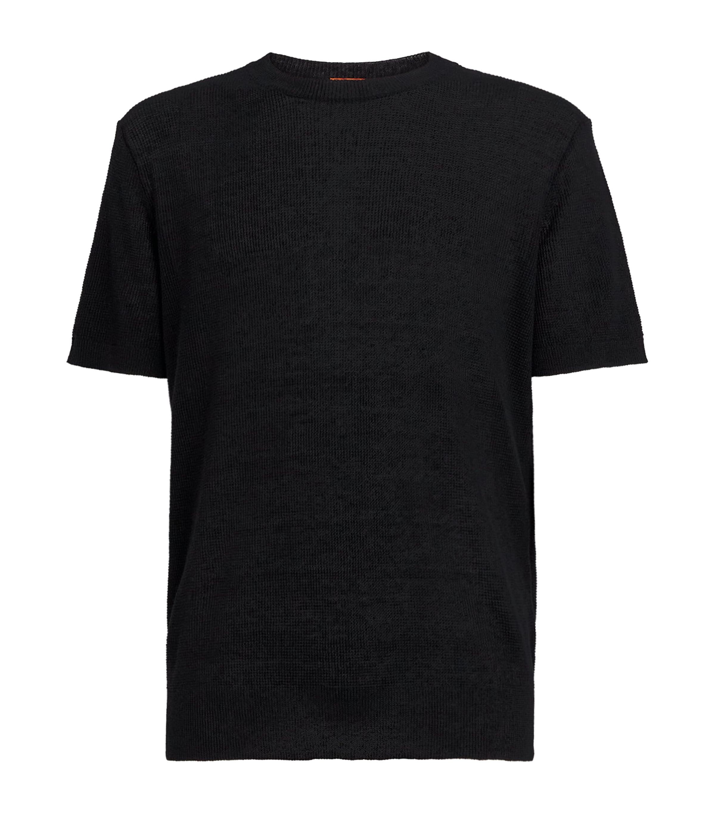 Linen-Cotton T-Shirt 590 NERO Image 1