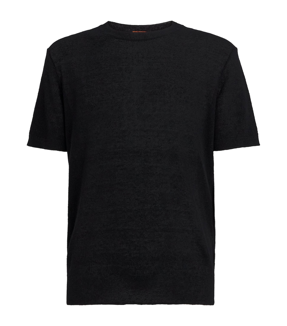 Linen-Cotton T-Shirt 590 NERO Image 1