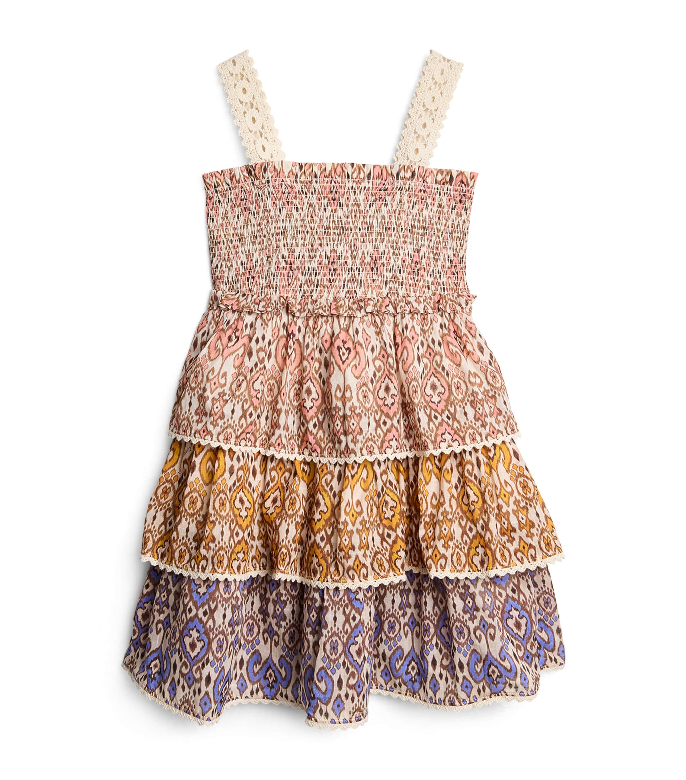 Shop Zimmermann Cotton Wylie Shirred Tiered Dress