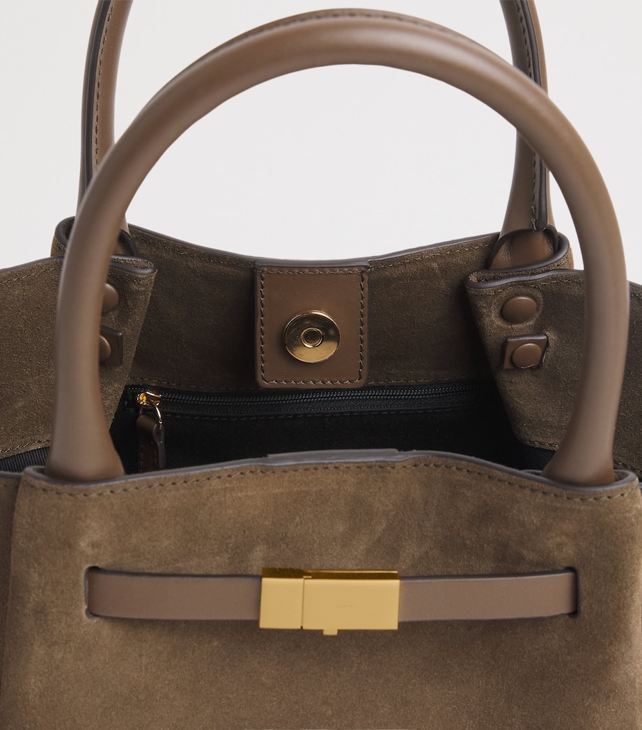 Medium Suede New York Tote Bag HAZEL/HAZEL Image 4
