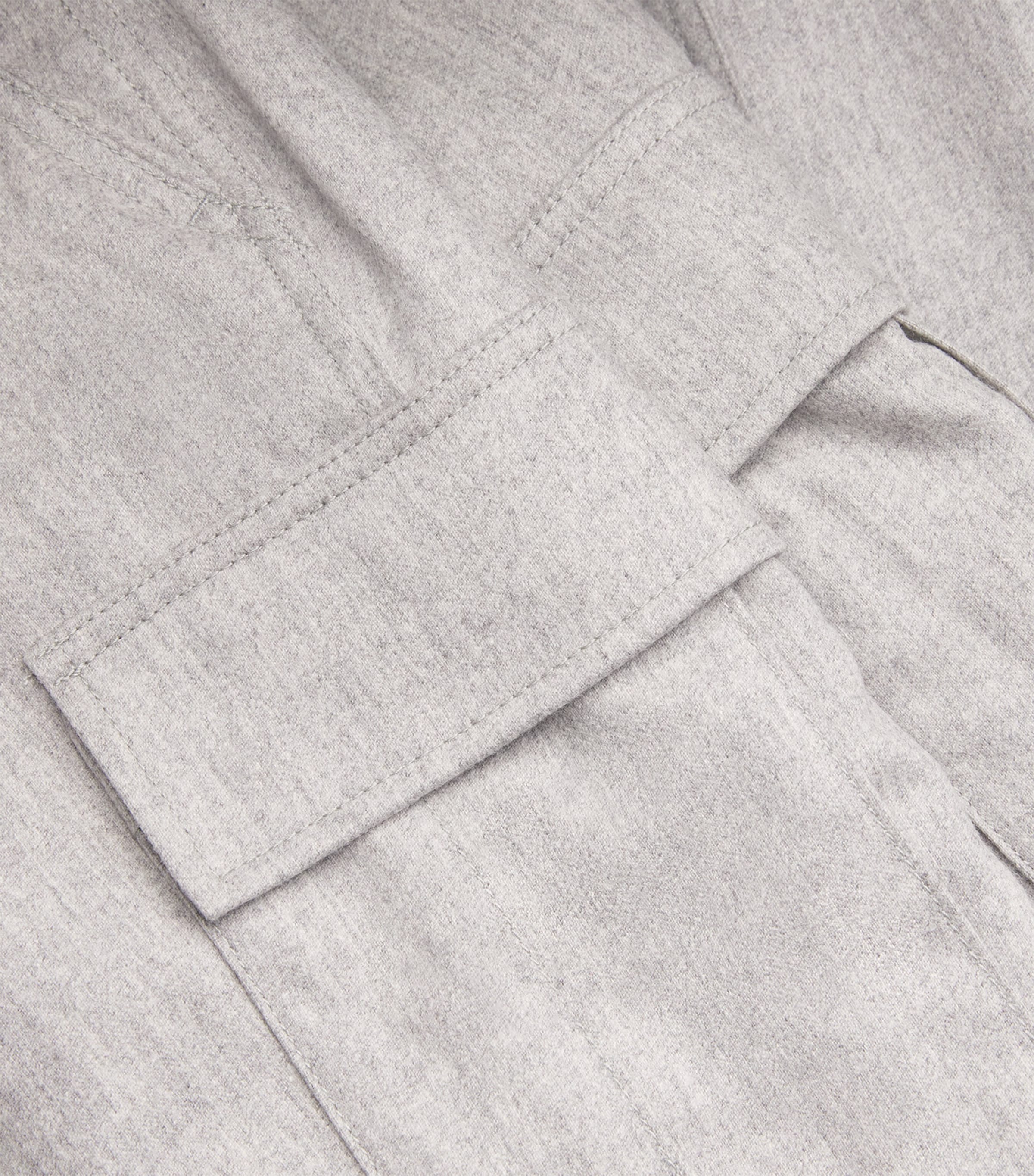Wool-Cashmere Cargo Trousers GRIGIO CHIARO MELANG Image 5