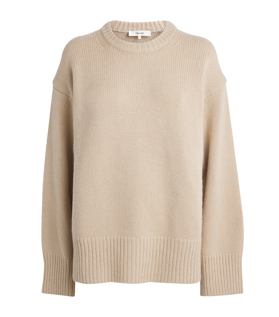 FRAME Cashmere Crew-Neck Sweater Oatmeal Heather