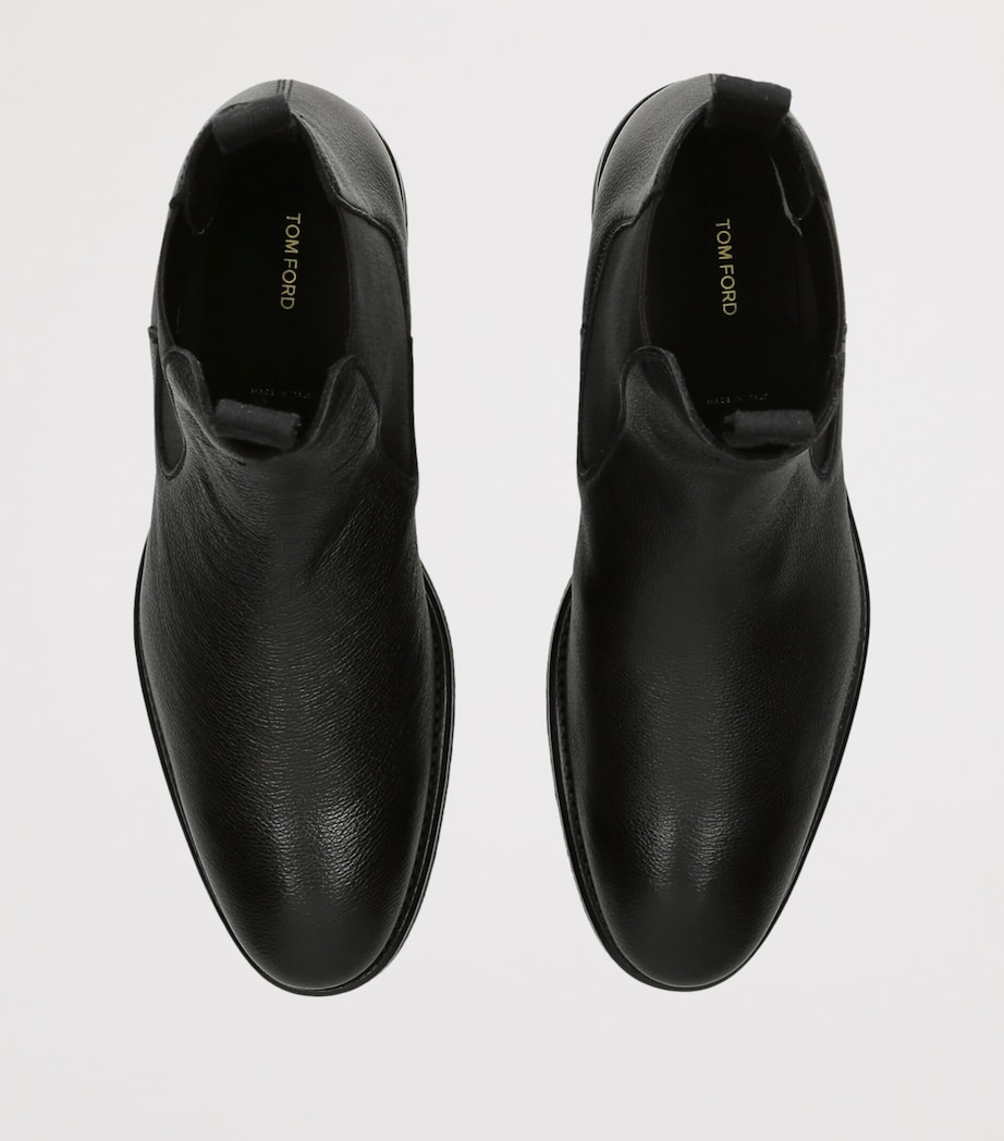TOM FORD Leather Owen Chelsea Boots Black Image 4