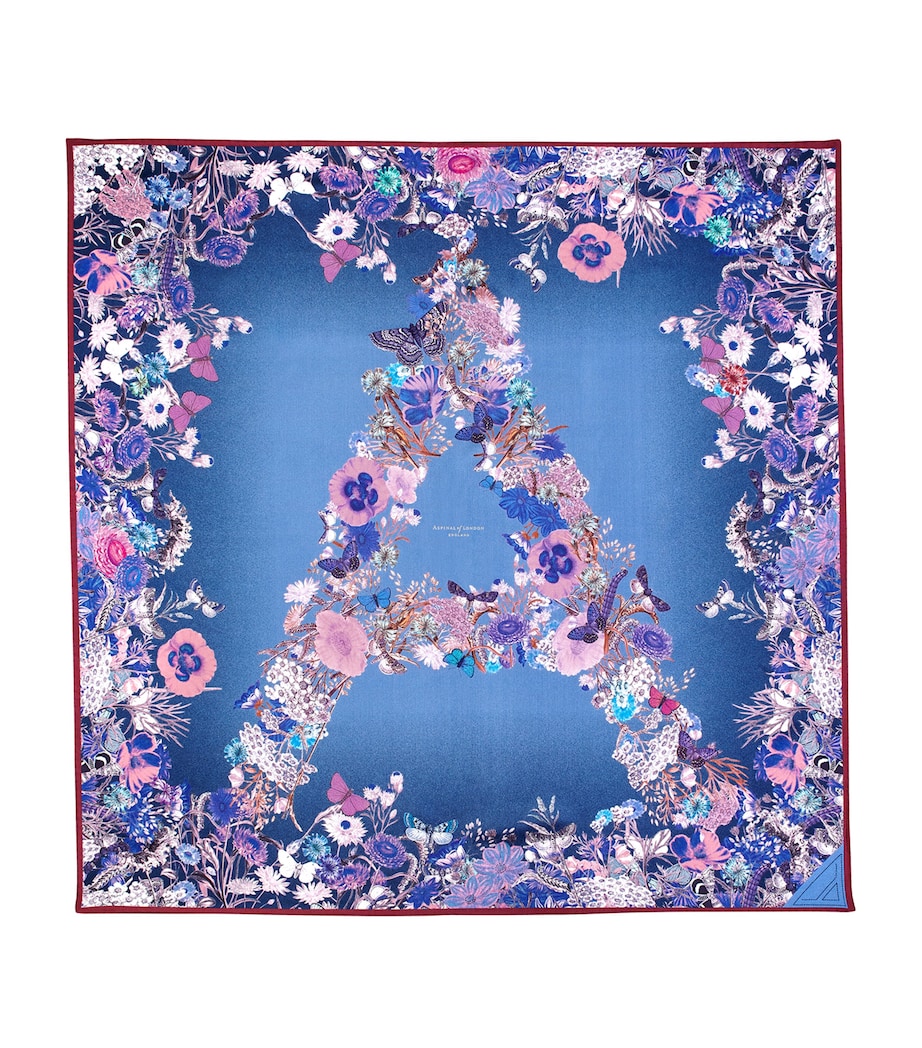Silk Floral Scarf MIDNIGHT BLUE Image 1