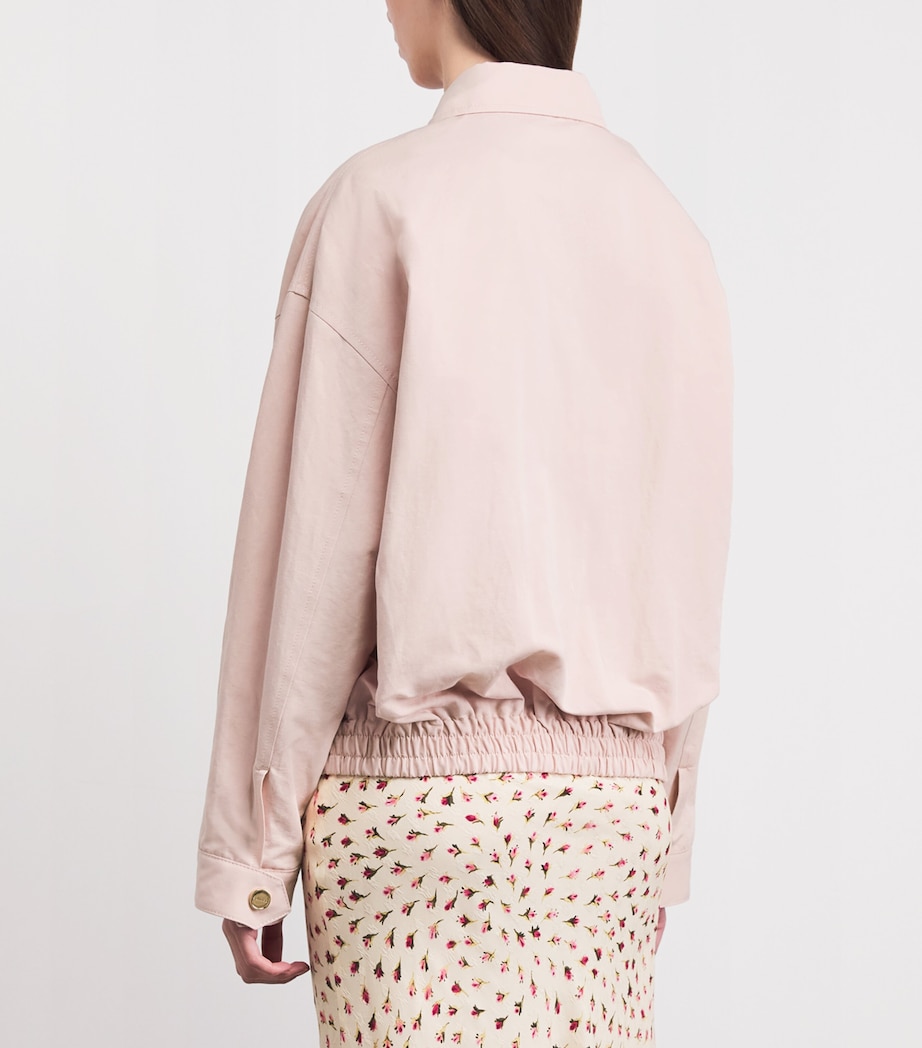 Sandro Paris Womens Satin Wide-Leg Trousers Pink Image 5