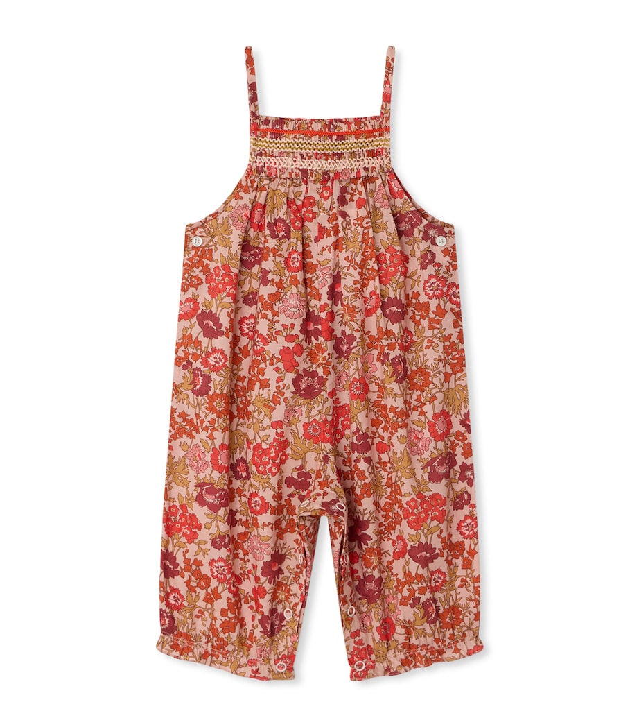 Bonpoint Cotton Floral Print Jumpsuit (6-18 Months) Fleurs Rose Image 1