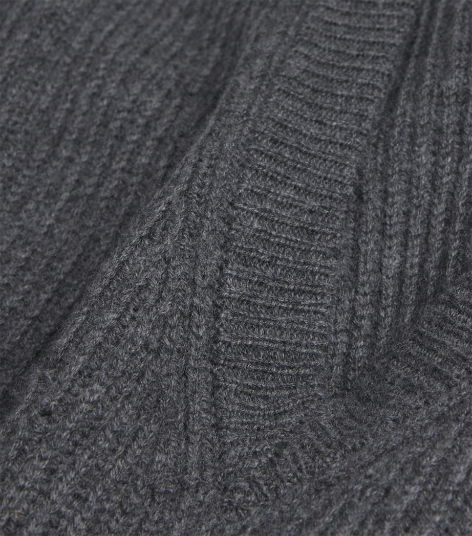 Merino-Cashmere-Silk Sweater Vest SMOKE Image 5