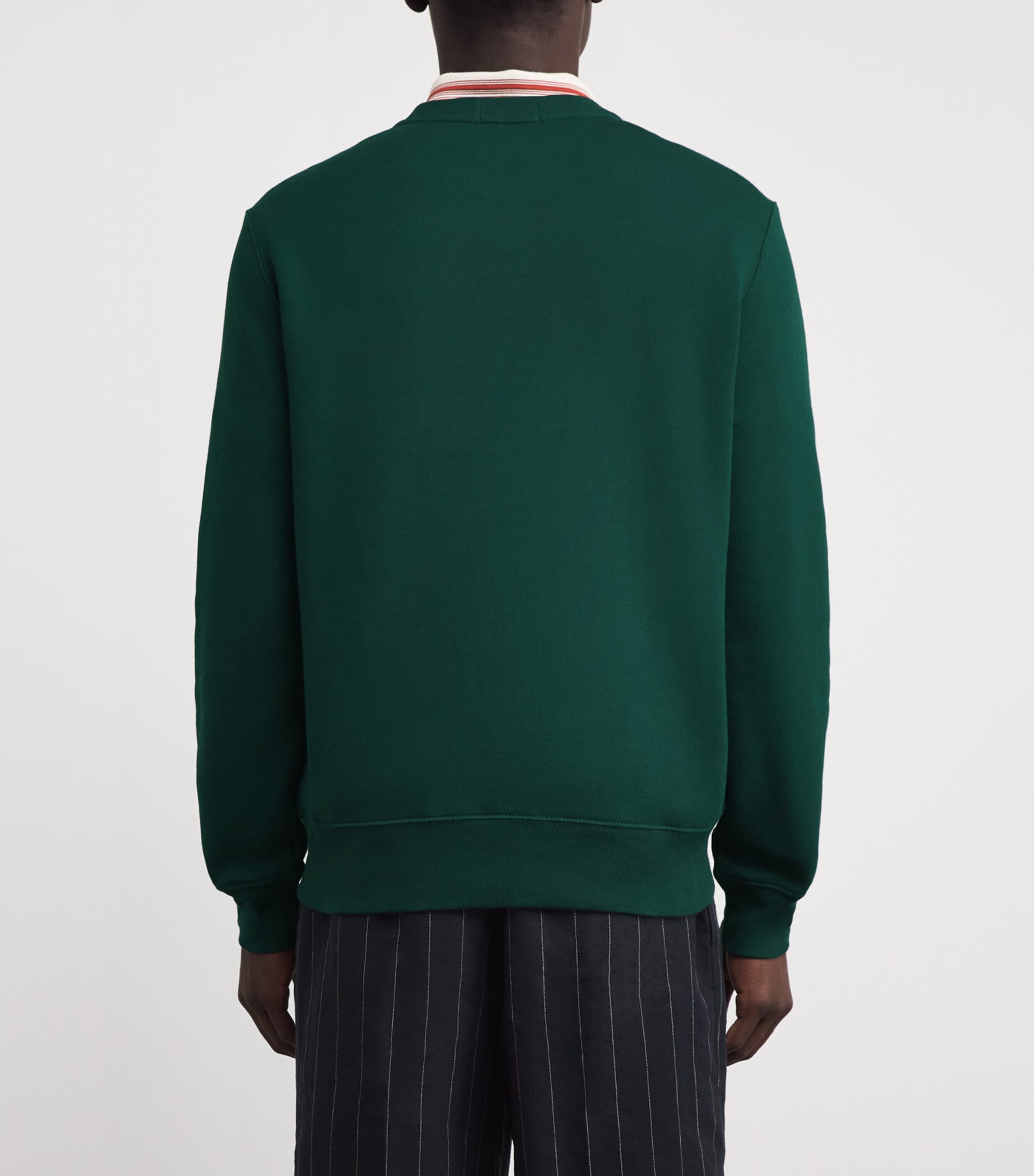 Cotton Holiday Bear Sweatshirt GREEN Image 4