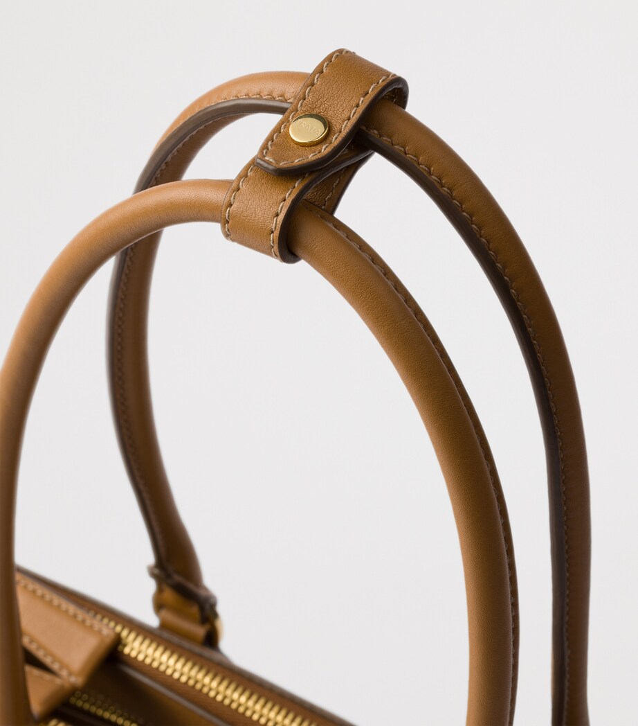 Medium Leather Galleria Top-Handle Bag F03BH Image 8