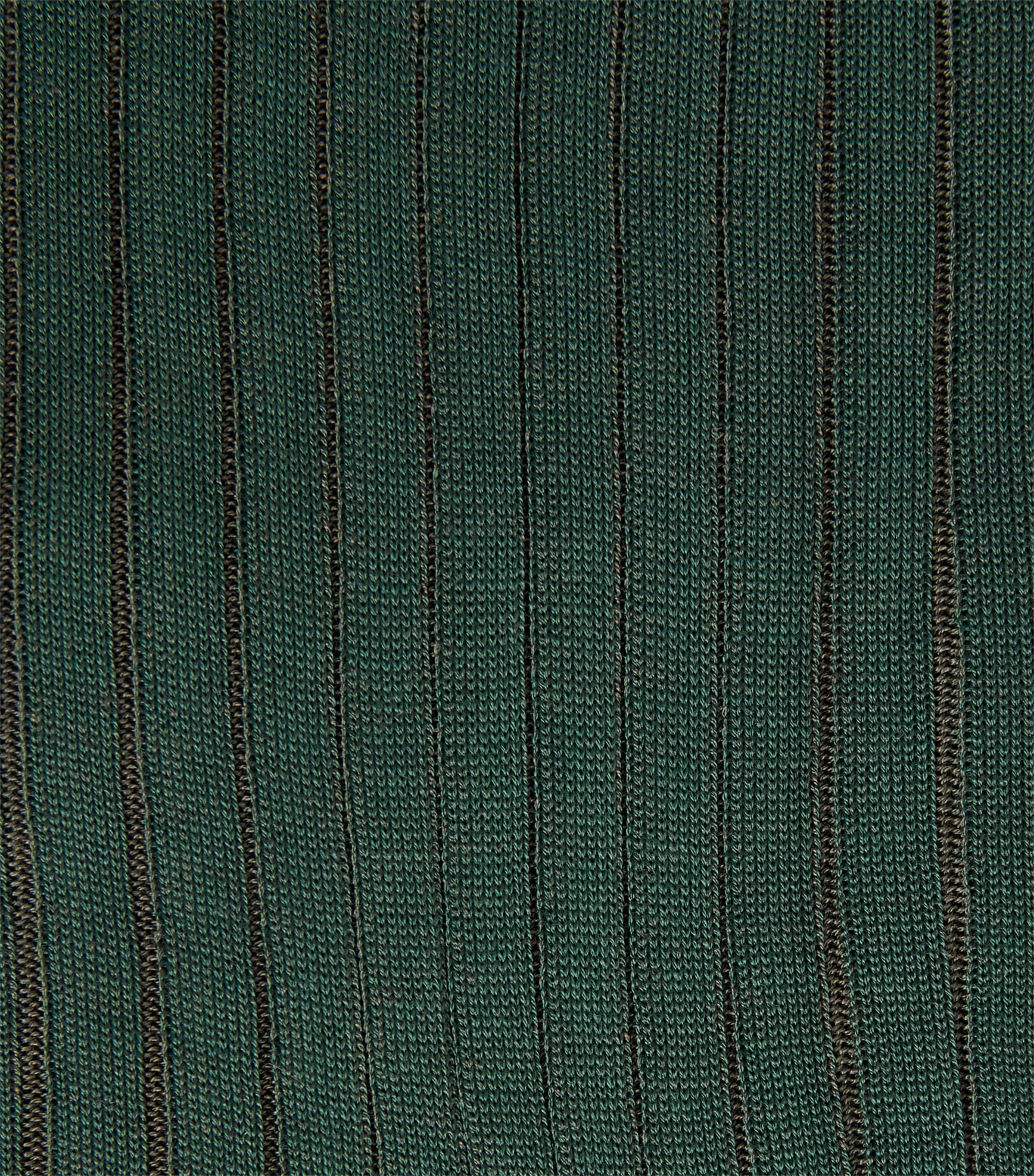 Cotton-Blend Shadow Socks 7441 HUNTER GREEN Image 2
