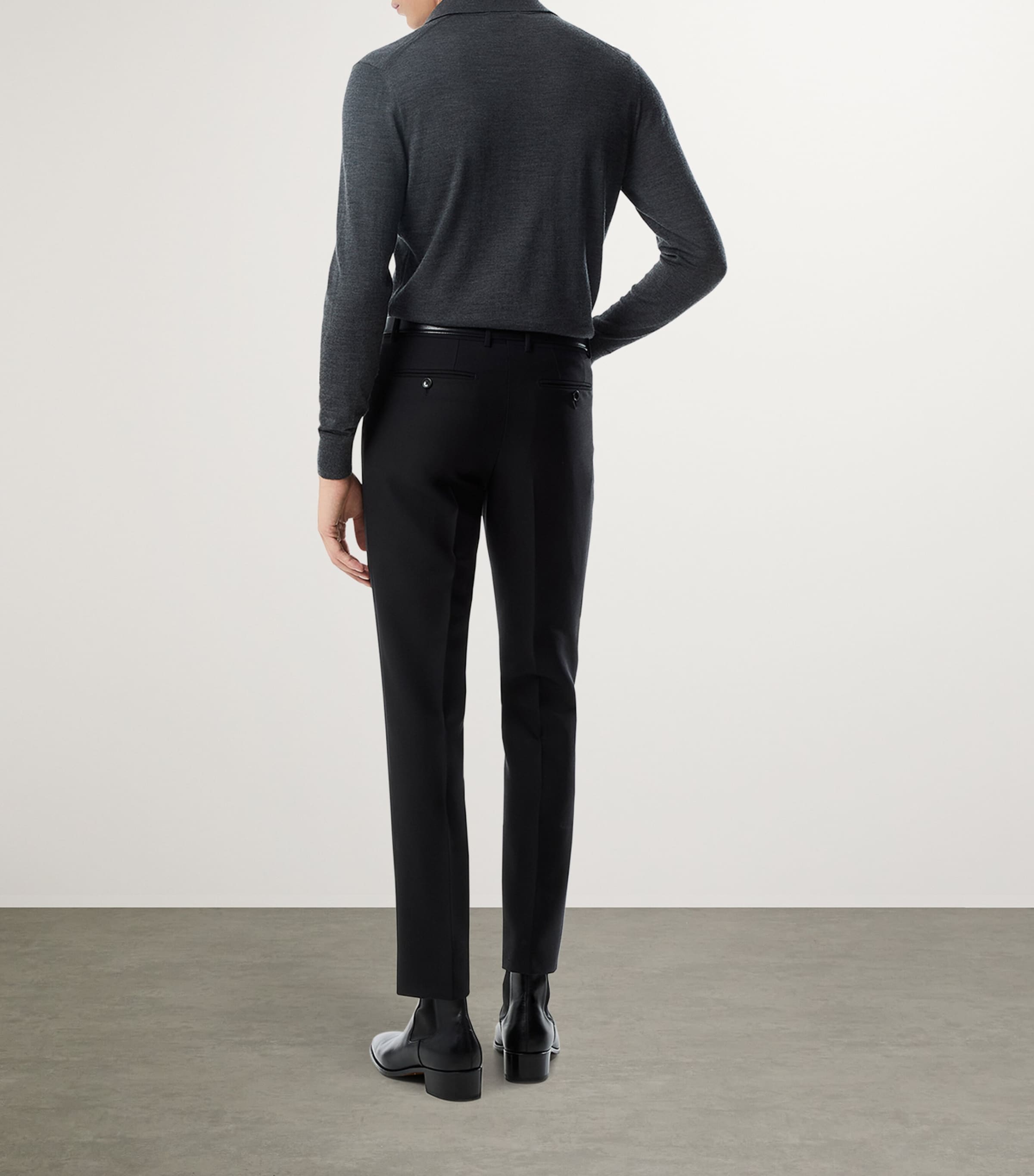 Wool Polo Shirt IG712 Image 3