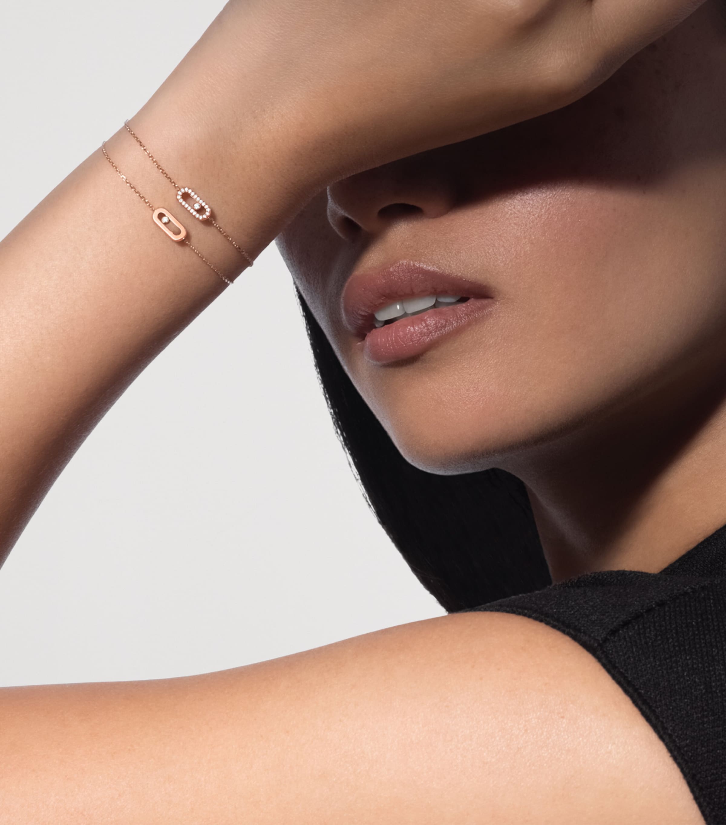 Messika Messika Care(s) Rose Gold and Diamond Children's Bracelet Pink Gold Image 2