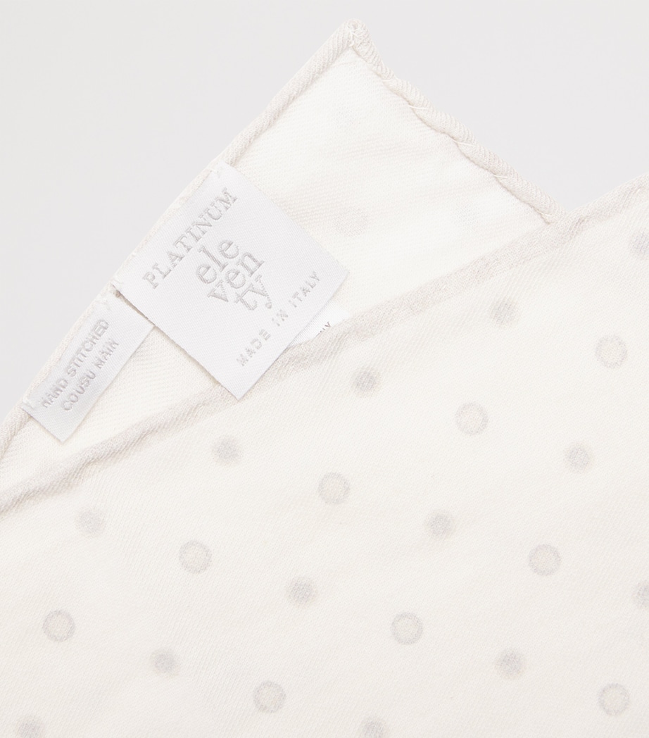 Cotton-Wool Printed Pocket Square BIANCO Image 3