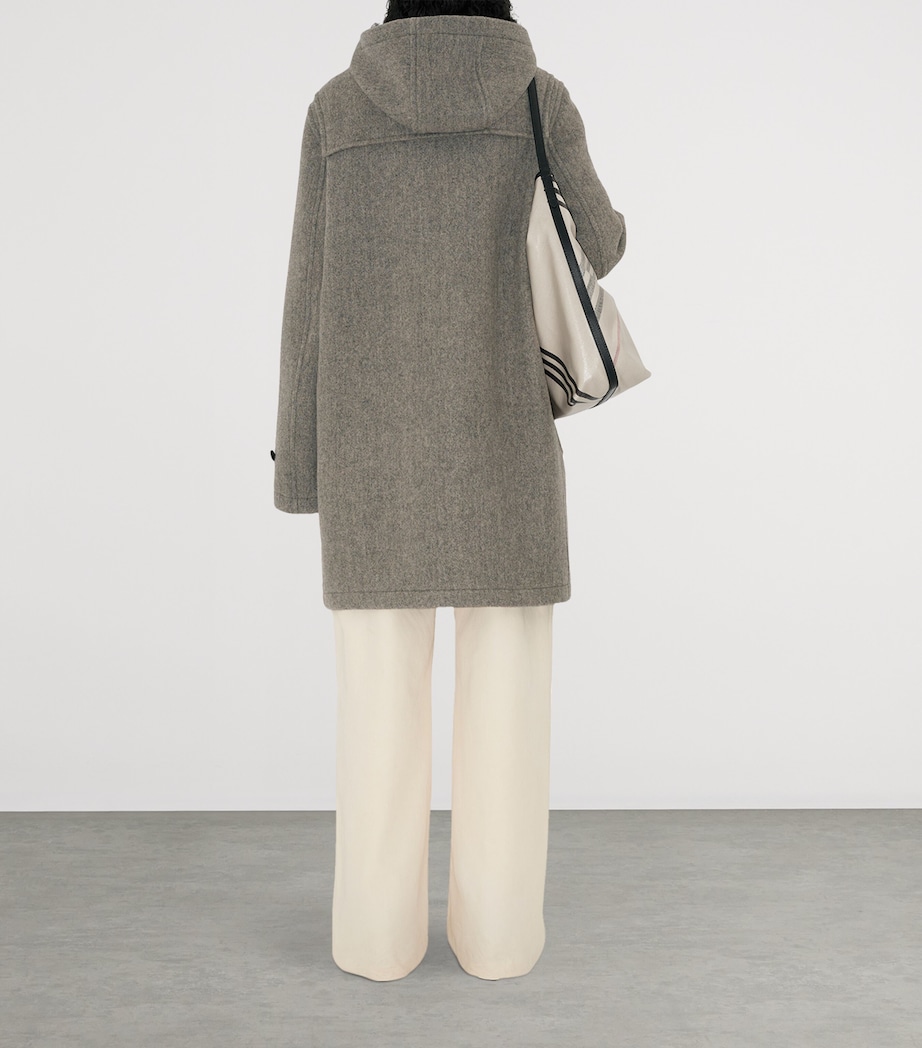 Wool Hooded Duffle Coat LIMESTONE IP CHECK Image 5